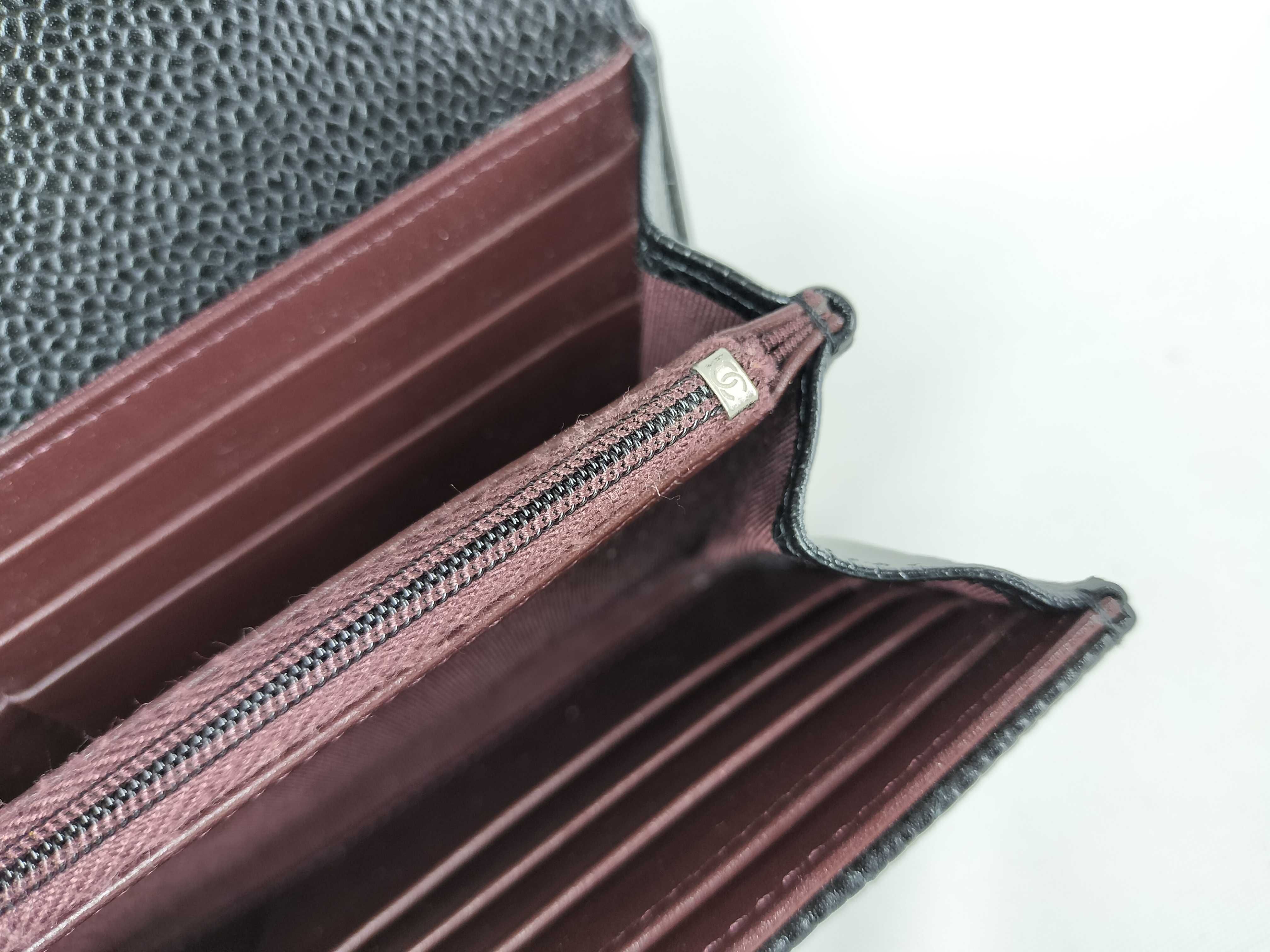 Caviar Skin Matelassé Wallet (Serial No. 28) with Coco Mark — view 10