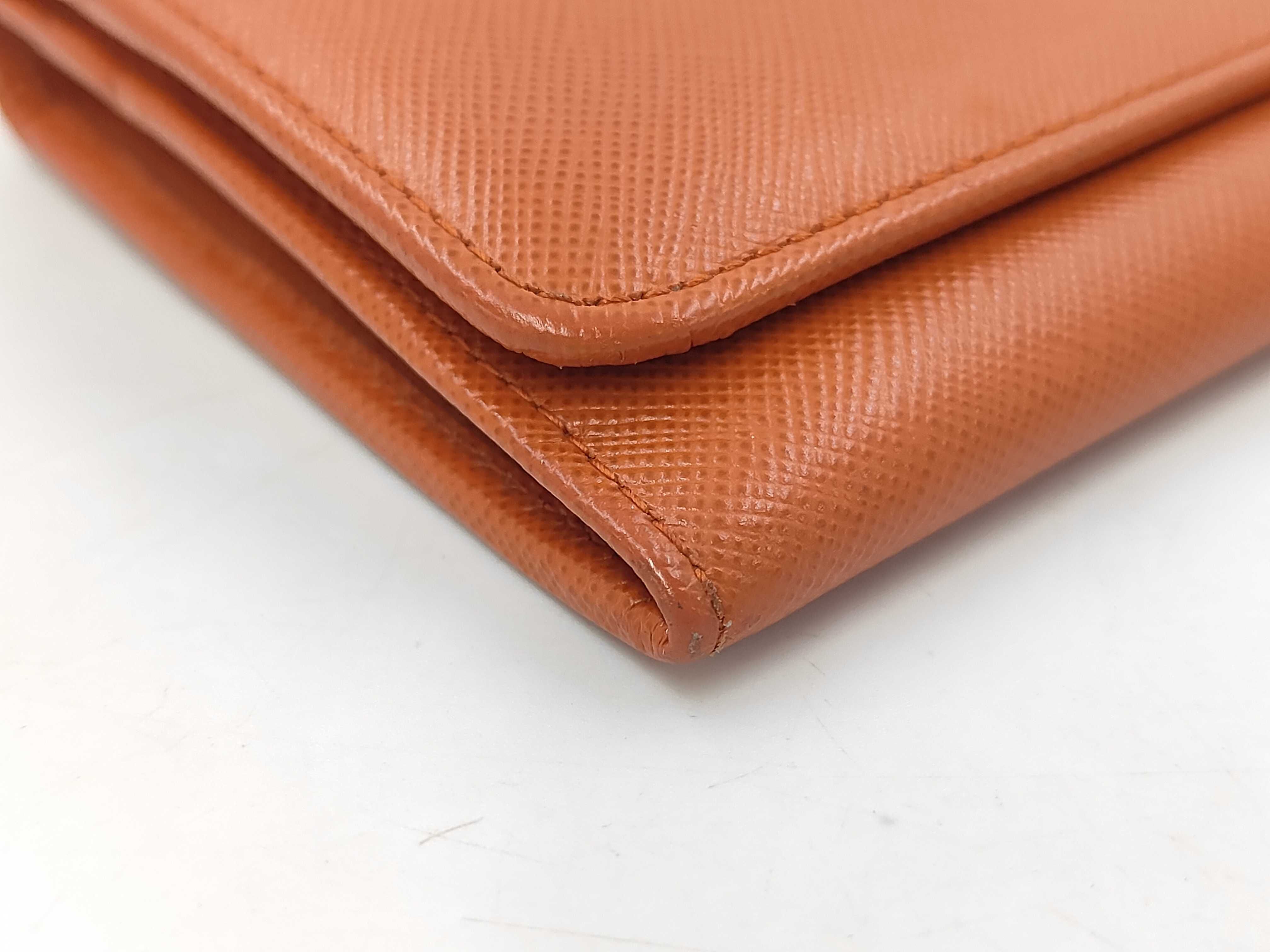 Vitello Move 1MH132 Leather Long Wallet Orange — view 4