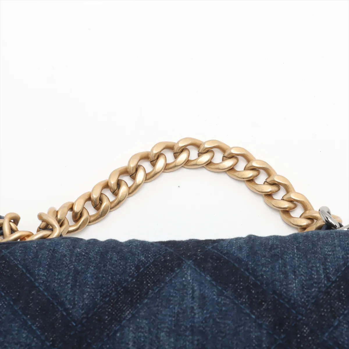 19 Denim Chain Wallet Blue Gold x Silver Hardware U88P0HGH Random Plate — view 6