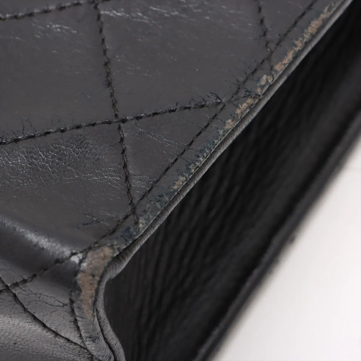 Matelasse Lambskin Single Flap Single Chain Bag Black Gold Hardware 0938741 Series 0 — view 10