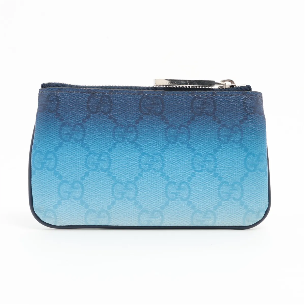GG Supreme 835703 Leather Coin Case Blue — view 2