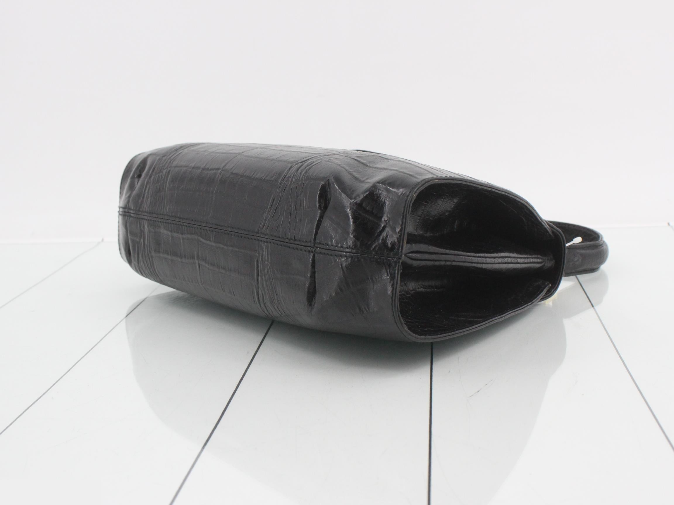(bag) - Handbag, embossed leather, black — view 6
