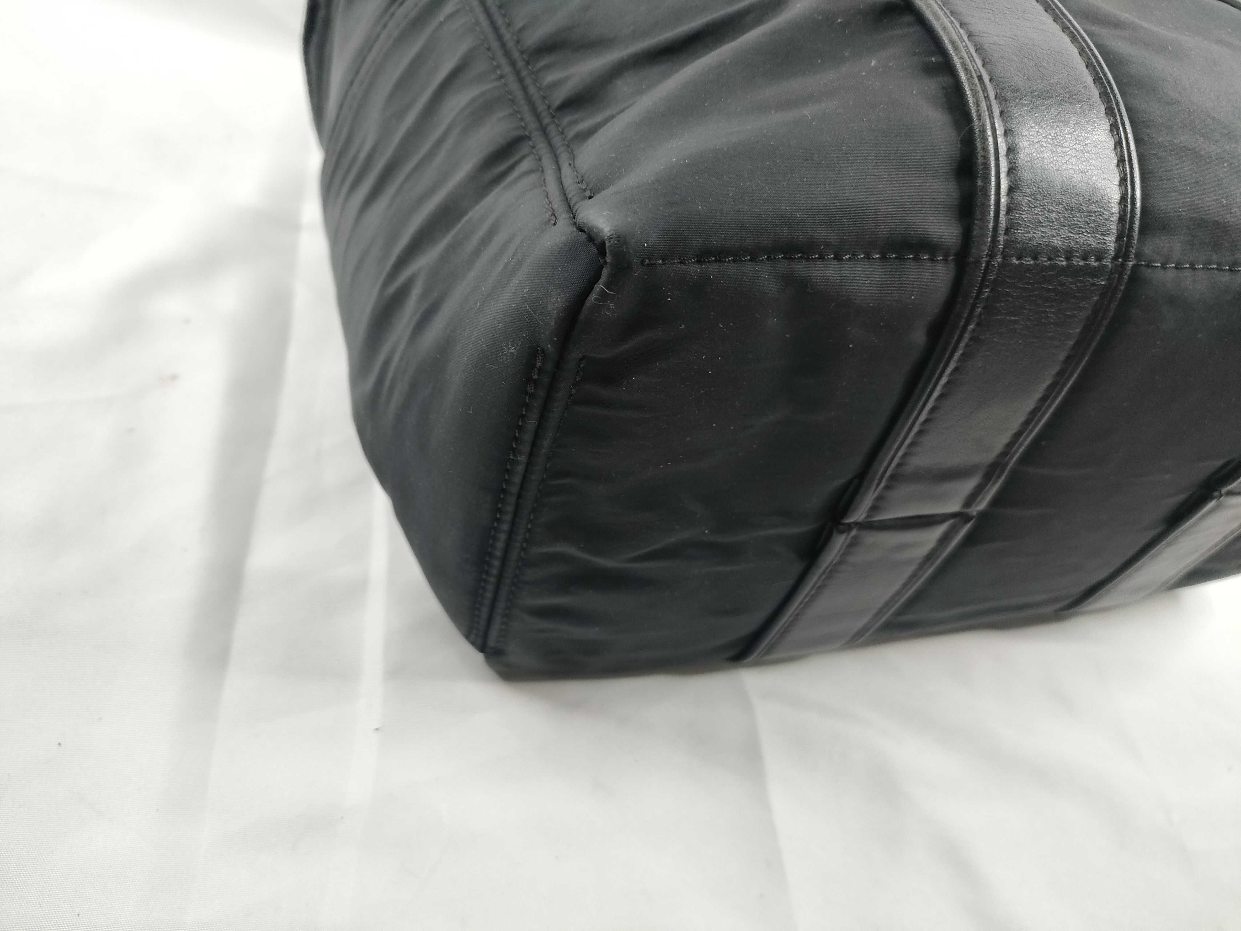 Acapulco PM Nylon Leather Black Silver Handbag — view 3