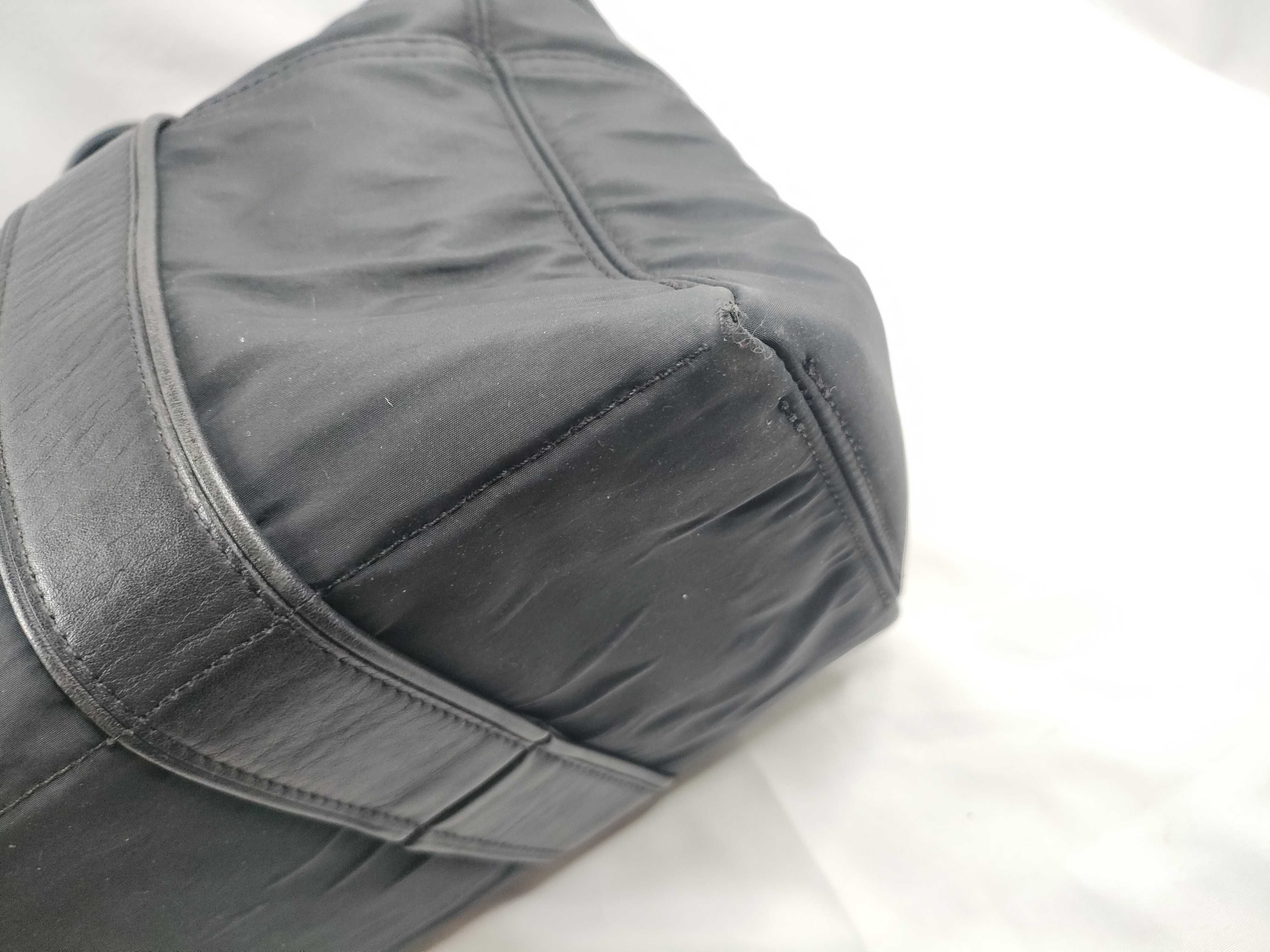 Acapulco PM Nylon Leather Black Silver Handbag — view 5