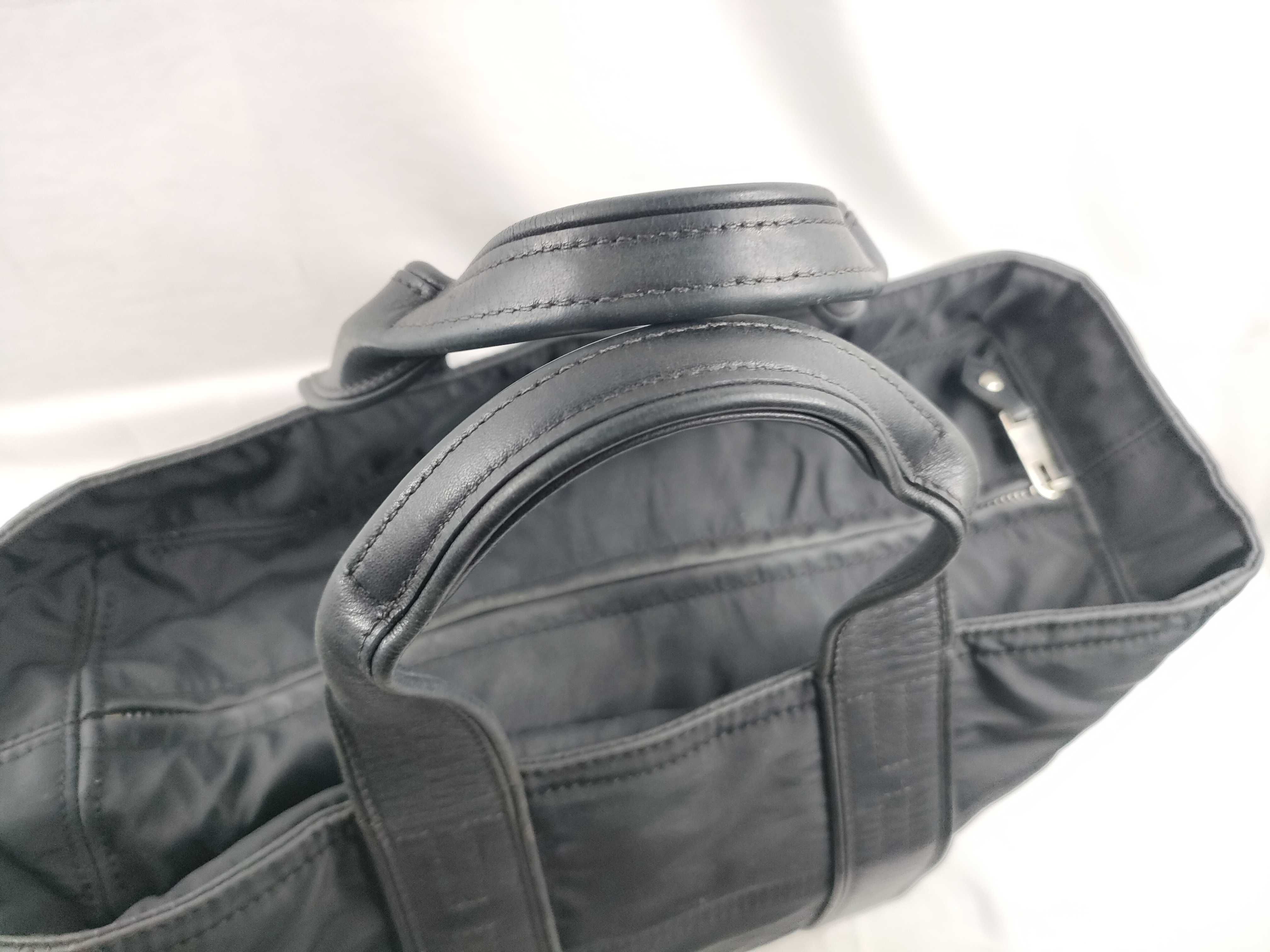 Acapulco PM Nylon Leather Black Silver Handbag — view 7