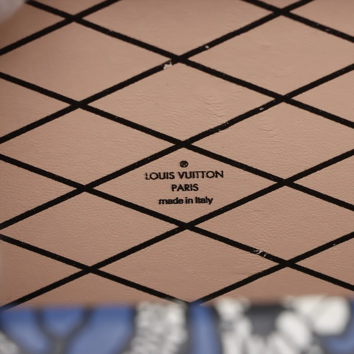 Floral Lace Petite Malle - Blue RFID-responsive — view 7