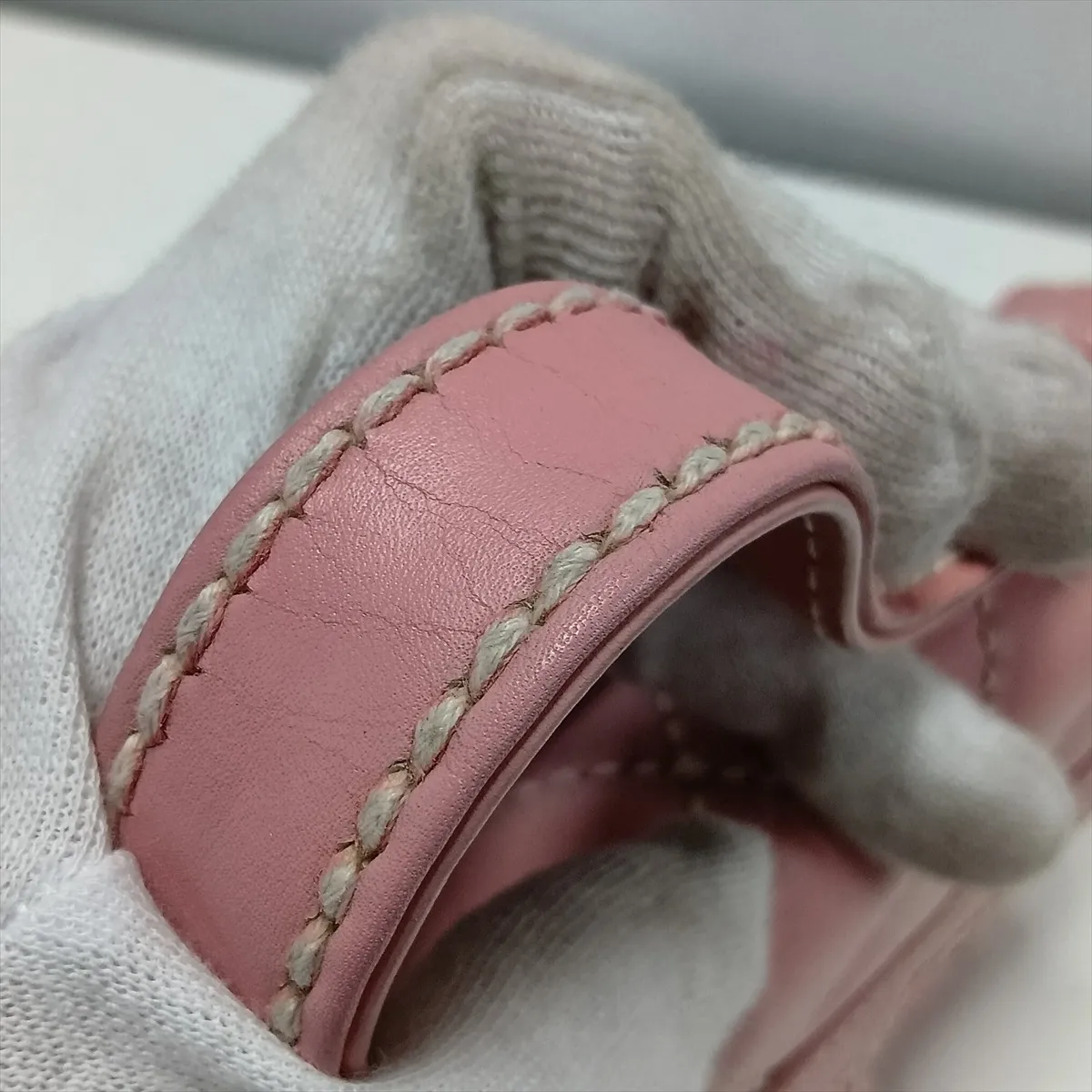 Wild Stitch Leather Handbag, Pink with Gold Hardware, 9844113, Series 9 — view 11