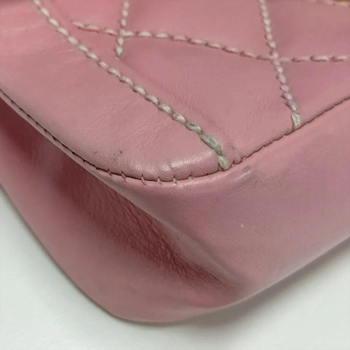 Wild Stitch Leather Handbag, Pink with Gold Hardware, 9844113, Series 9 — view 15