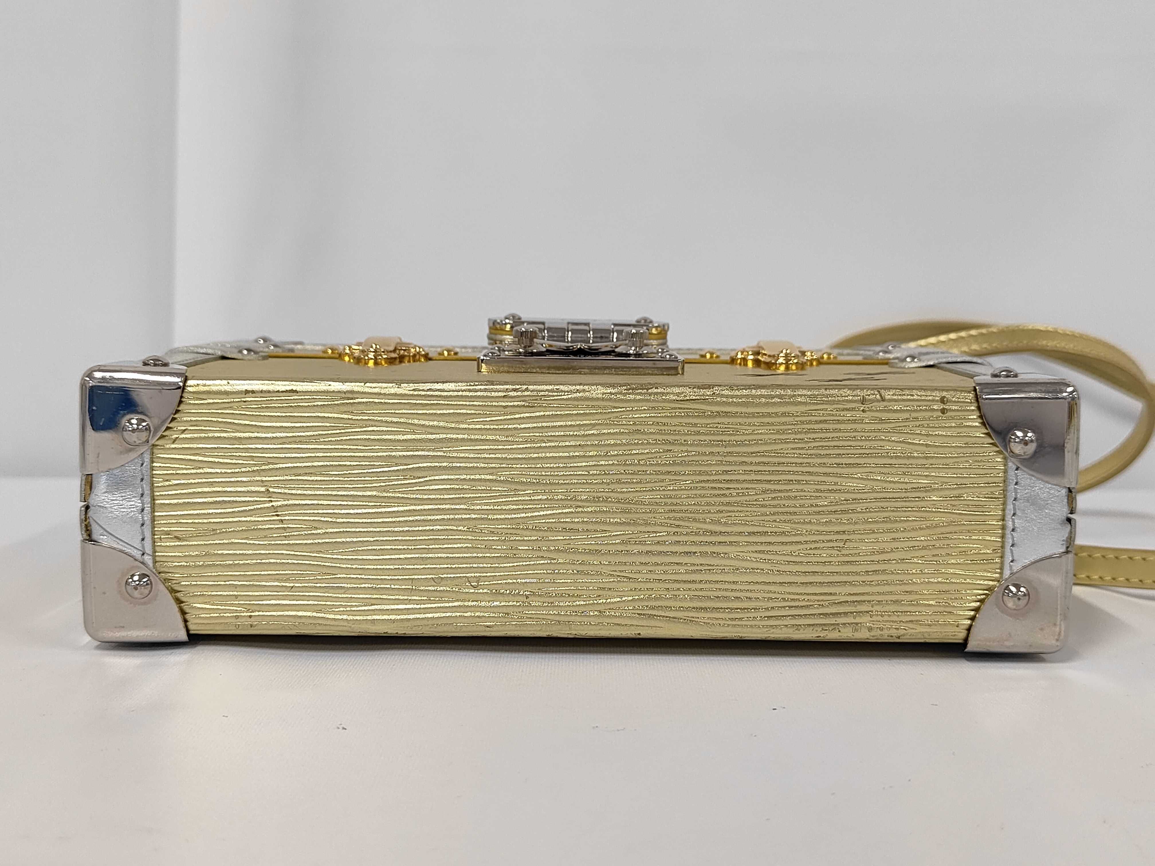 Petite Malle Leather Gold Silver Epi Metallic M54652 PL0168 Shoulder Bag — view 7