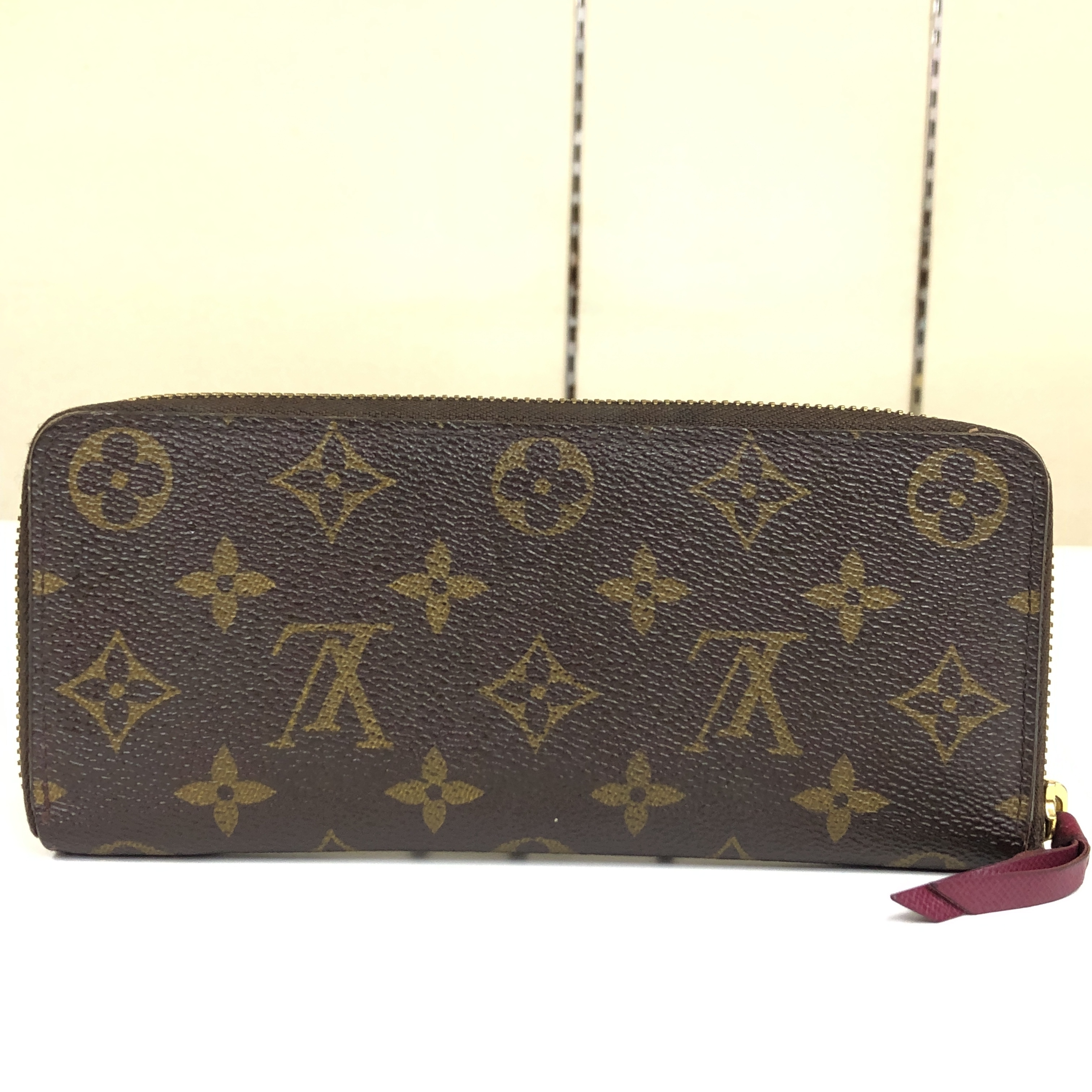 Monogram Portefeuille Clemence Long Wallet M60742 Round Zipper Fuchsia MI2144 With Coin Pocket Made in France Wallet — view 2