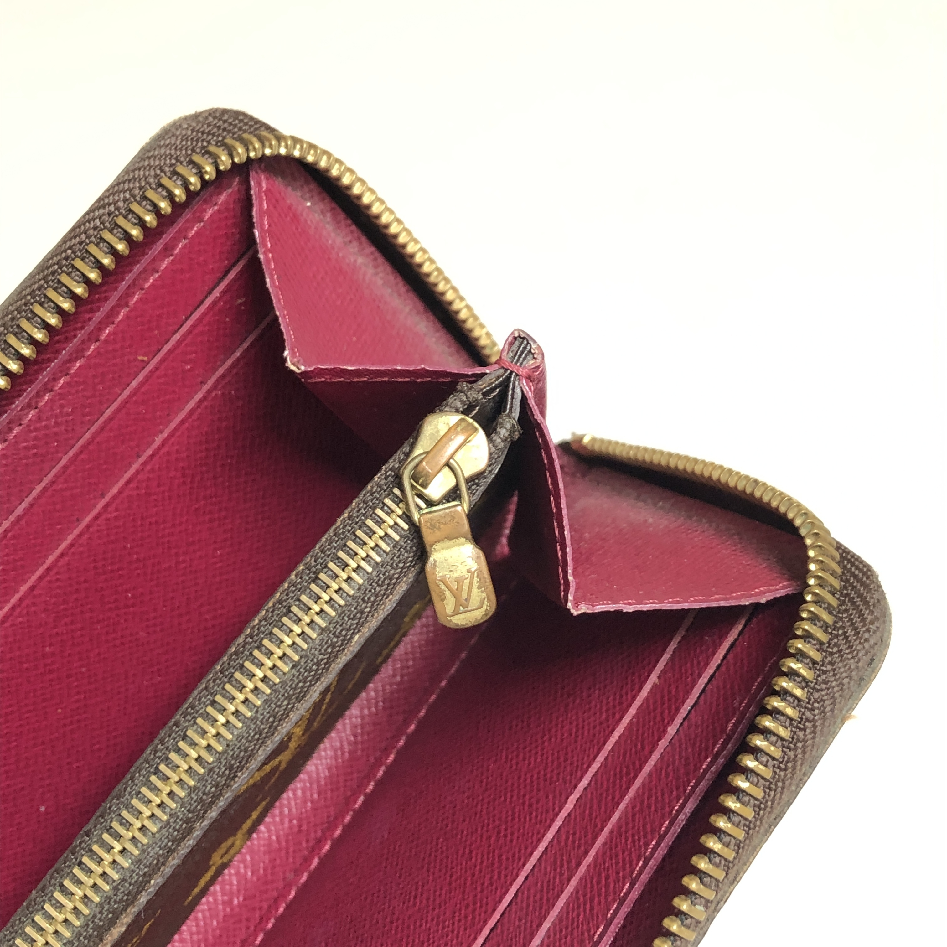 Monogram Portefeuille Clemence Long Wallet M60742 Round Zipper Fuchsia MI2144 With Coin Pocket Made in France Wallet — view 15