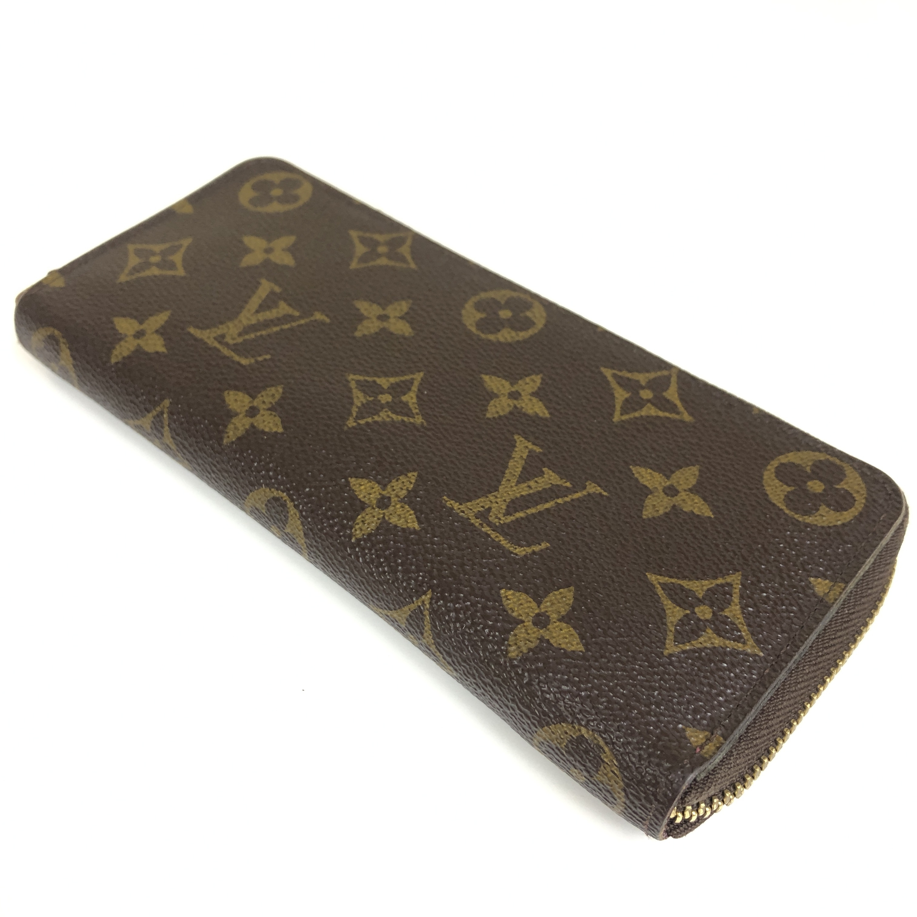 Monogram Portefeuille Clemence Long Wallet M60742 Round Zipper Fuchsia MI2144 With Coin Pocket Made in France Wallet — view 3