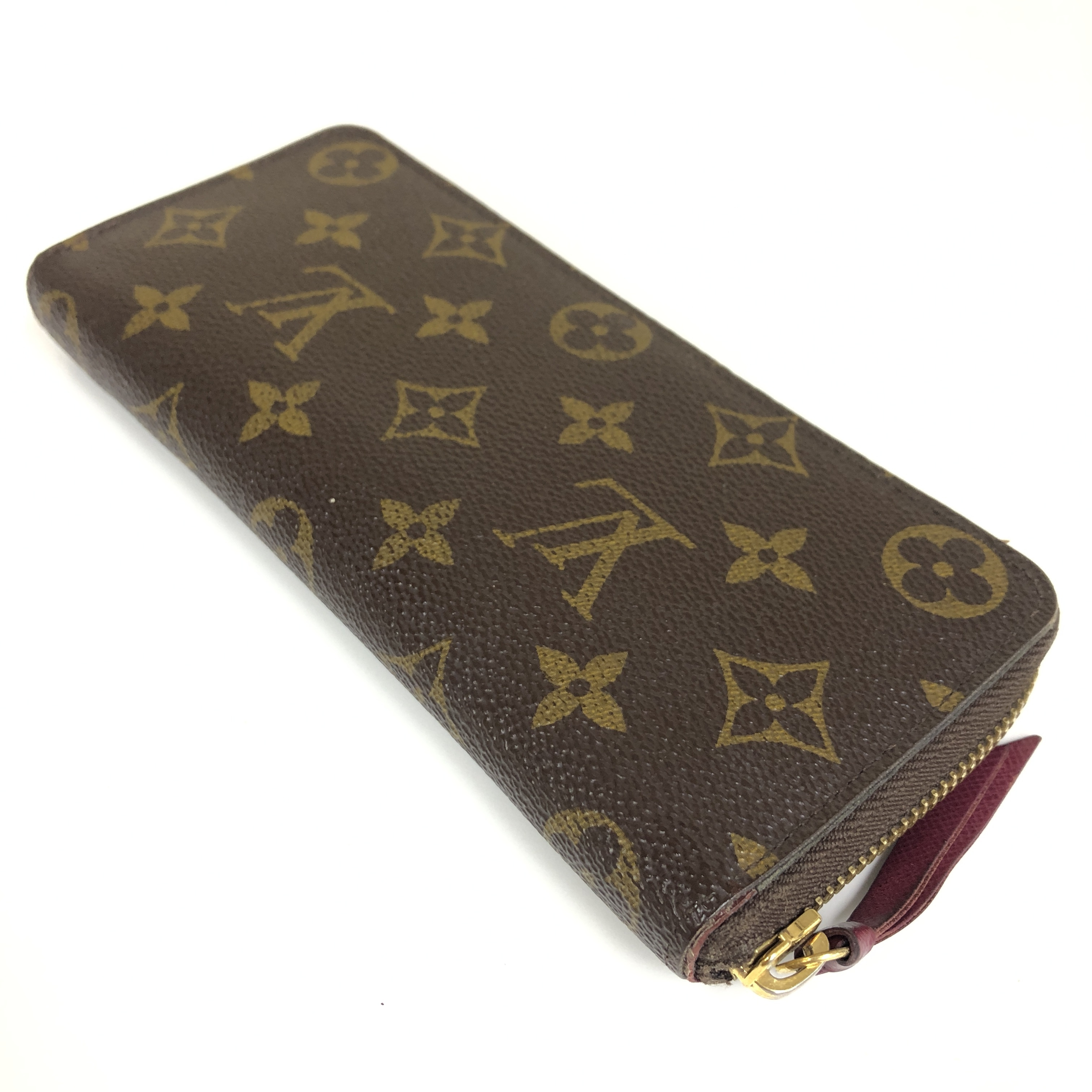 Monogram Portefeuille Clemence Long Wallet M60742 Round Zipper Fuchsia MI2144 With Coin Pocket Made in France Wallet — view 5