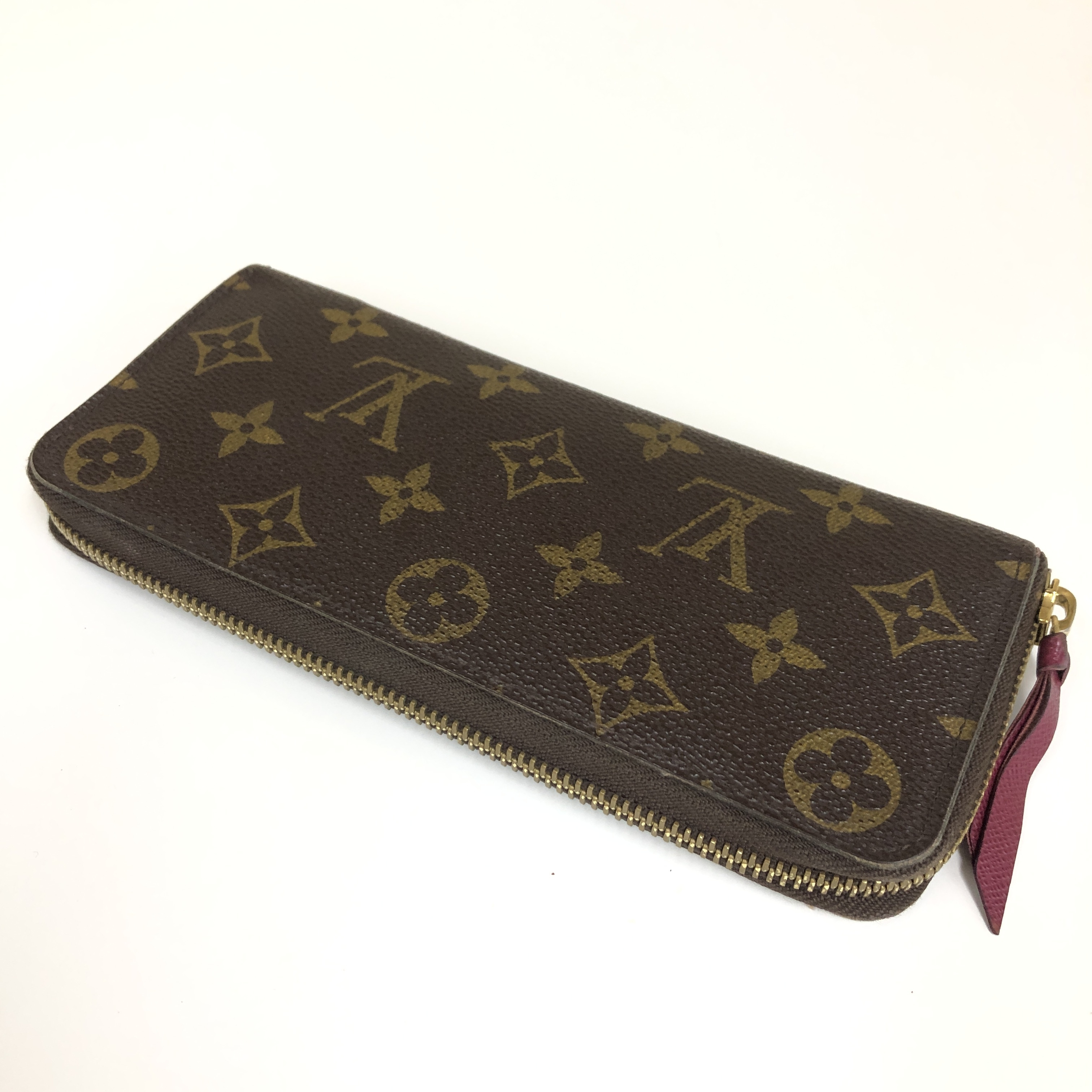 Monogram Portefeuille Clemence Long Wallet M60742 Round Zipper Fuchsia MI2144 With Coin Pocket Made in France Wallet — view 8