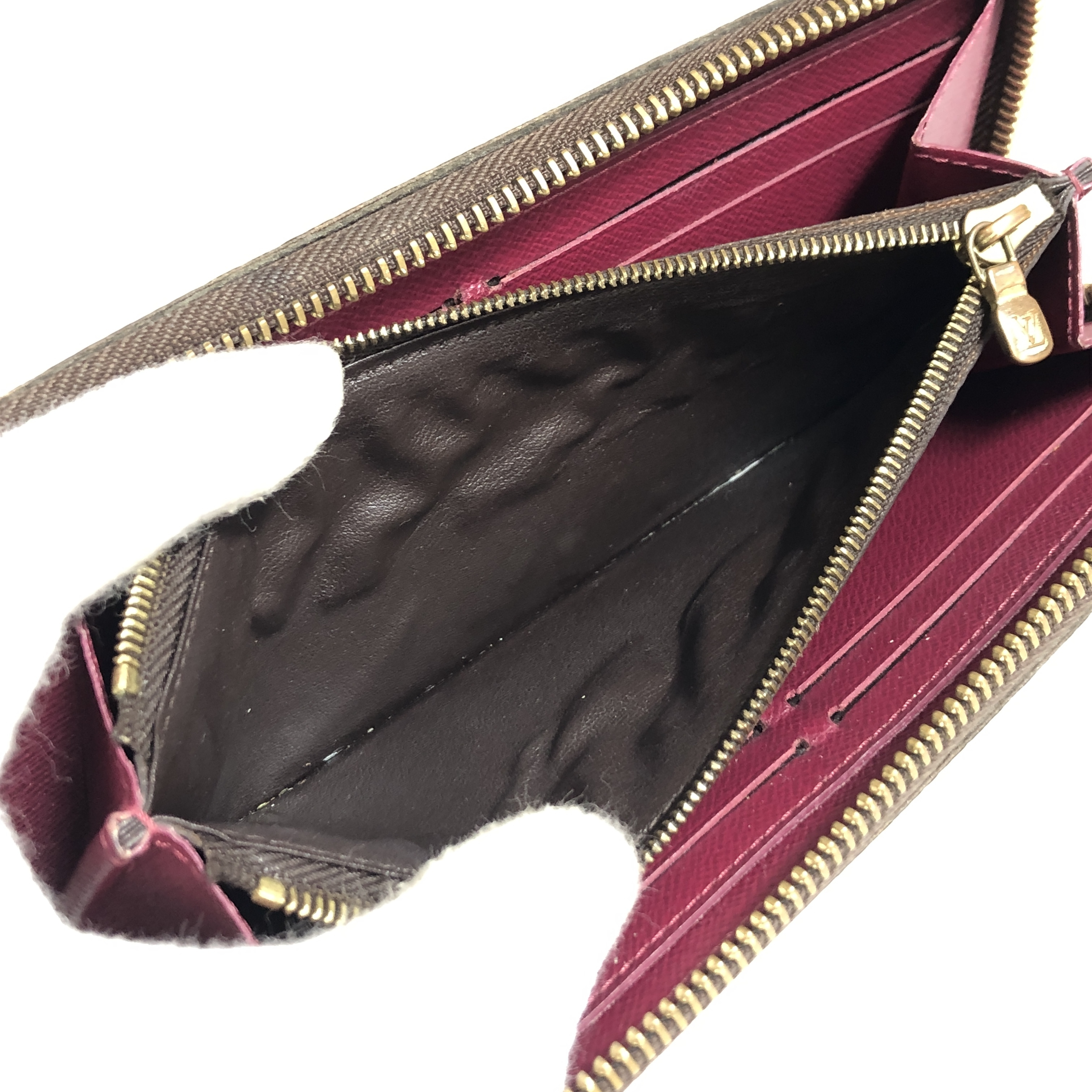 Monogram Portefeuille Clemence Long Wallet M60742 Round Zipper Fuchsia MI2144 With Coin Pocket Made in France Wallet — view 10