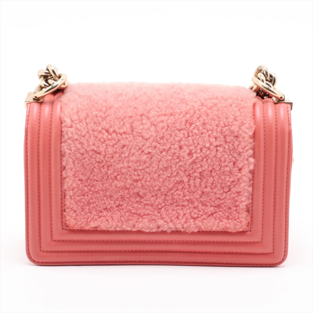 Boy Chanel 20 Small Boa Chain Shoulder Bag, Pink with Gold Hardware, 23288212, Serial Number 23, A67085 — view 2