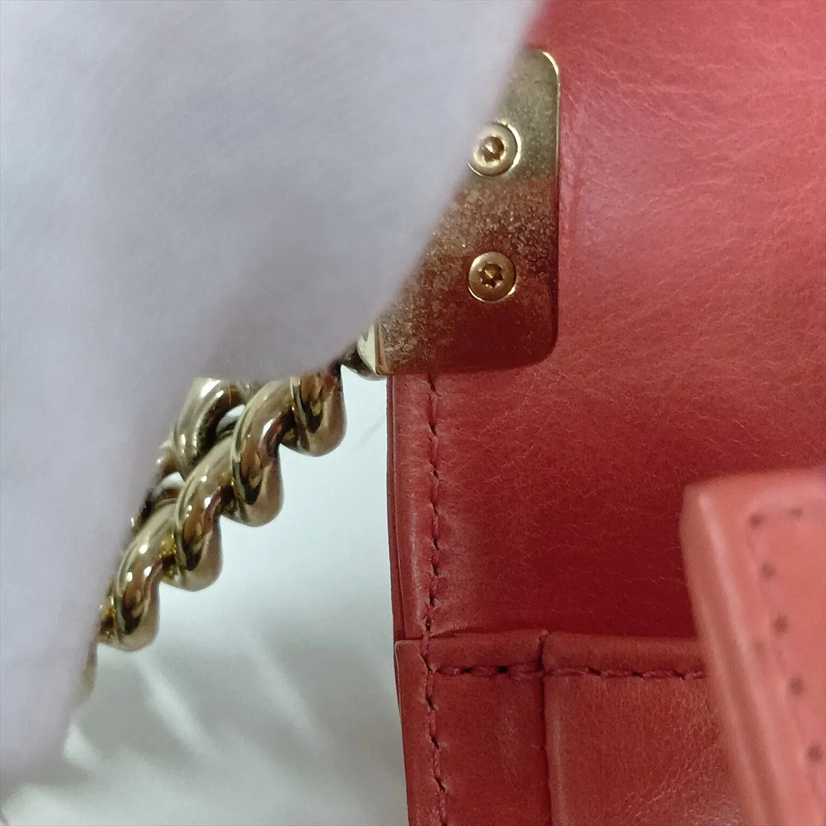 Boy Chanel 20 Small Boa Chain Shoulder Bag, Pink with Gold Hardware, 23288212, Serial Number 23, A67085 — view 14
