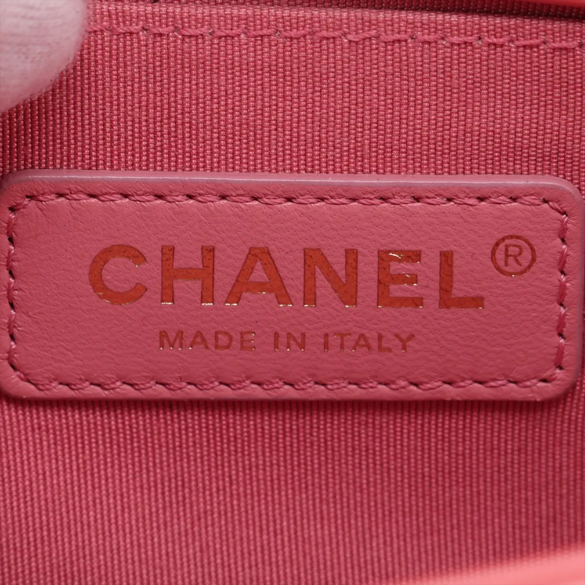 Boy Chanel 20 Small Boa Chain Shoulder Bag, Pink with Gold Hardware, 23288212, Serial Number 23, A67085 — view 7