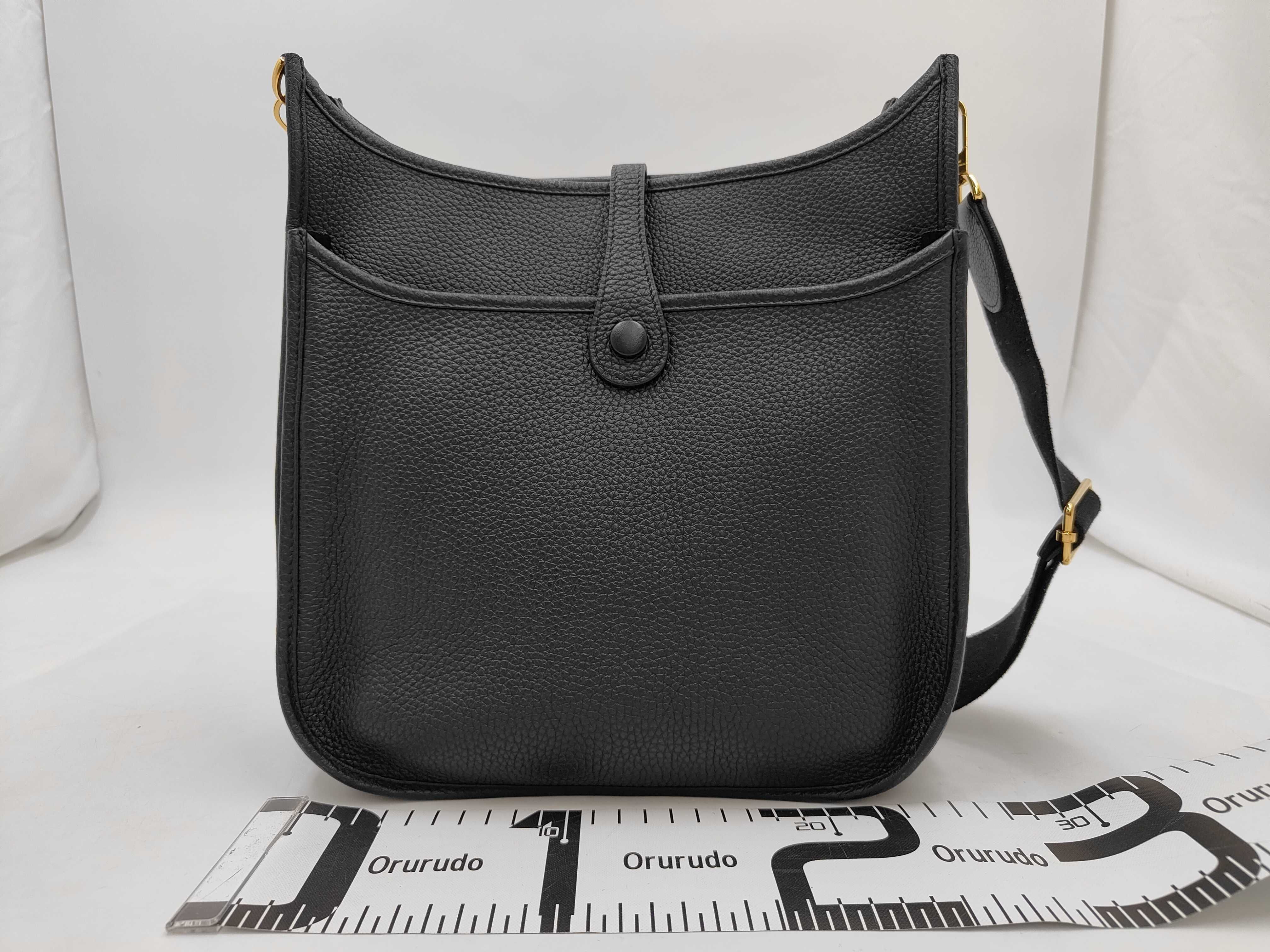 Evelyne 3PM Taurillon Black U Stamp Shoulder Bag — view 2
