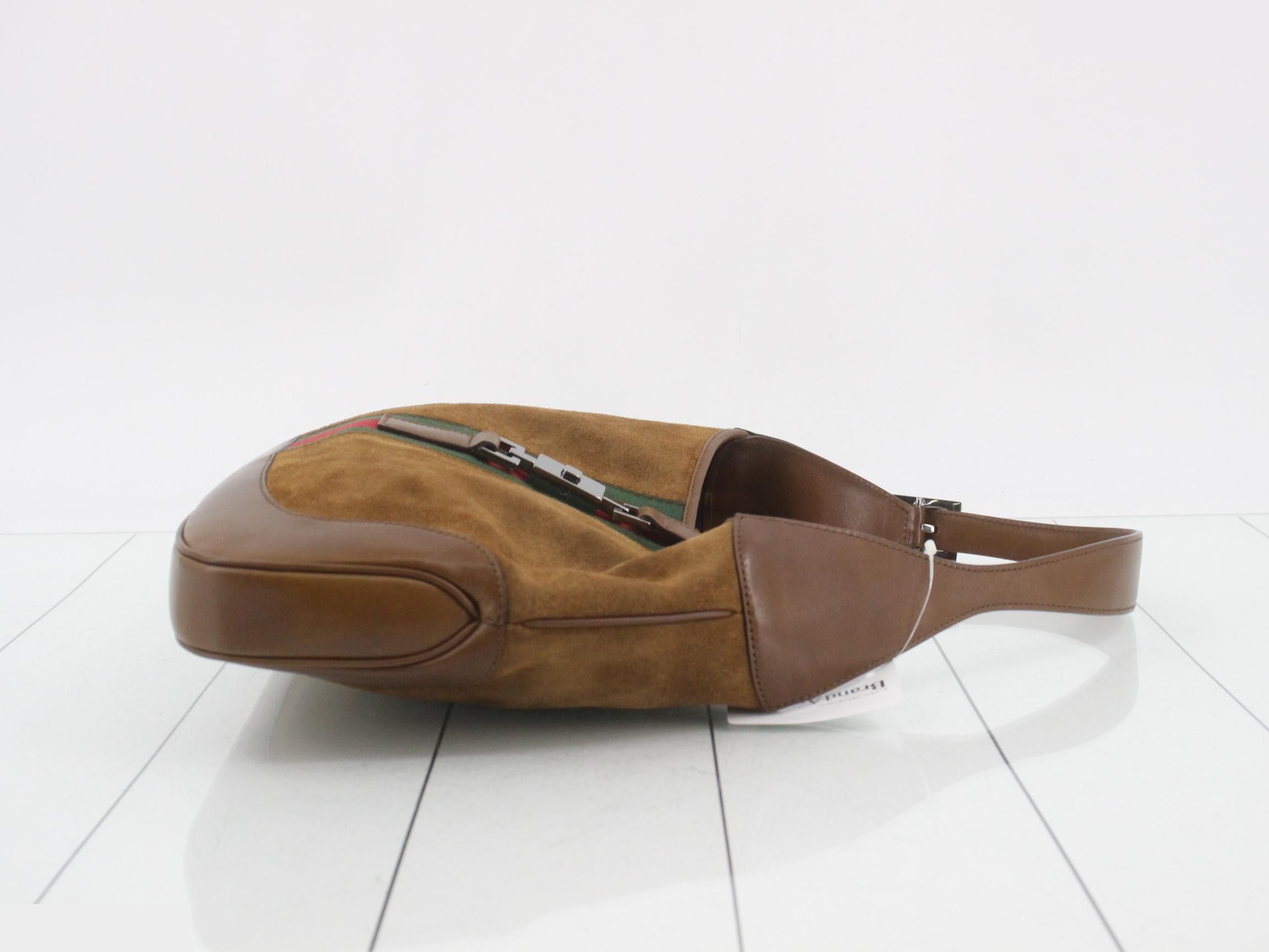 Jackie Suede Sherry Line Brown Handbag 353 — view 3