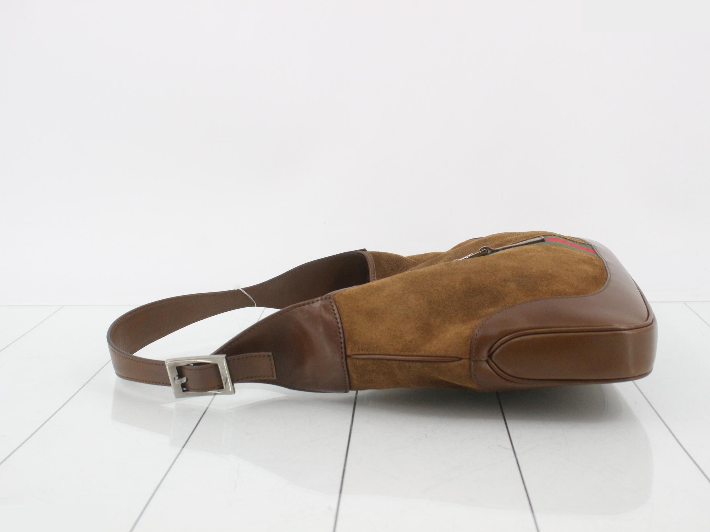 Jackie Suede Sherry Line Brown Handbag 353 — view 4