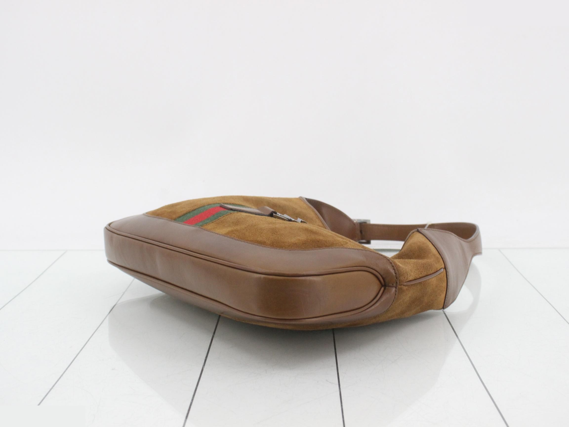Jackie Suede Sherry Line Brown Handbag 353 — view 6