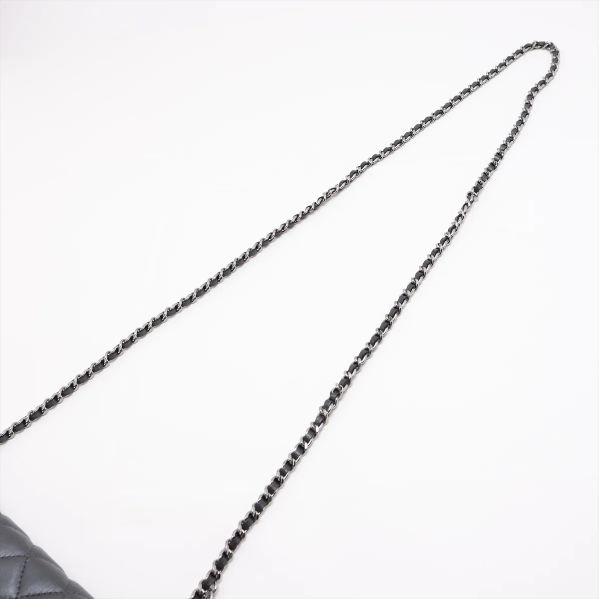 Matelassé Vintage Calfskin Chain Wallet, Silver, Silver Hardware, 26678412, Serial Number 26 — view 5
