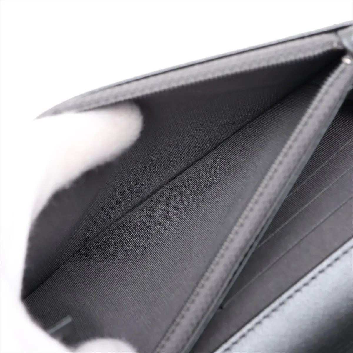 Matelassé Vintage Calfskin Chain Wallet, Silver, Silver Hardware, 26678412, Serial Number 26 — view 8