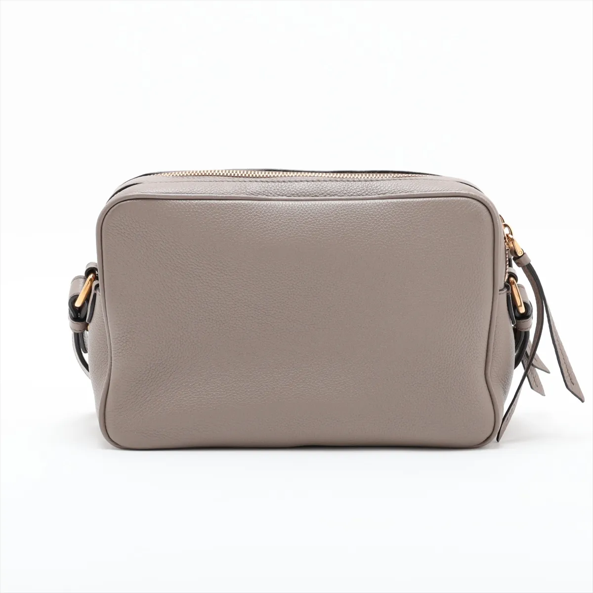 leather shoulder bag, gray — view 2
