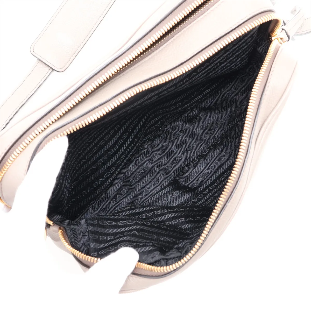 leather shoulder bag, gray — view 6