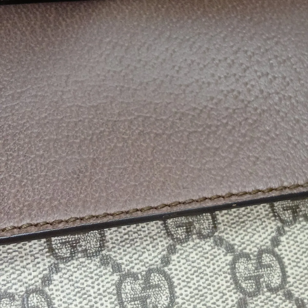 GG Supreme 621512 PVC x Leather Chain Shoulder Bag, Beige x Brown — view 15