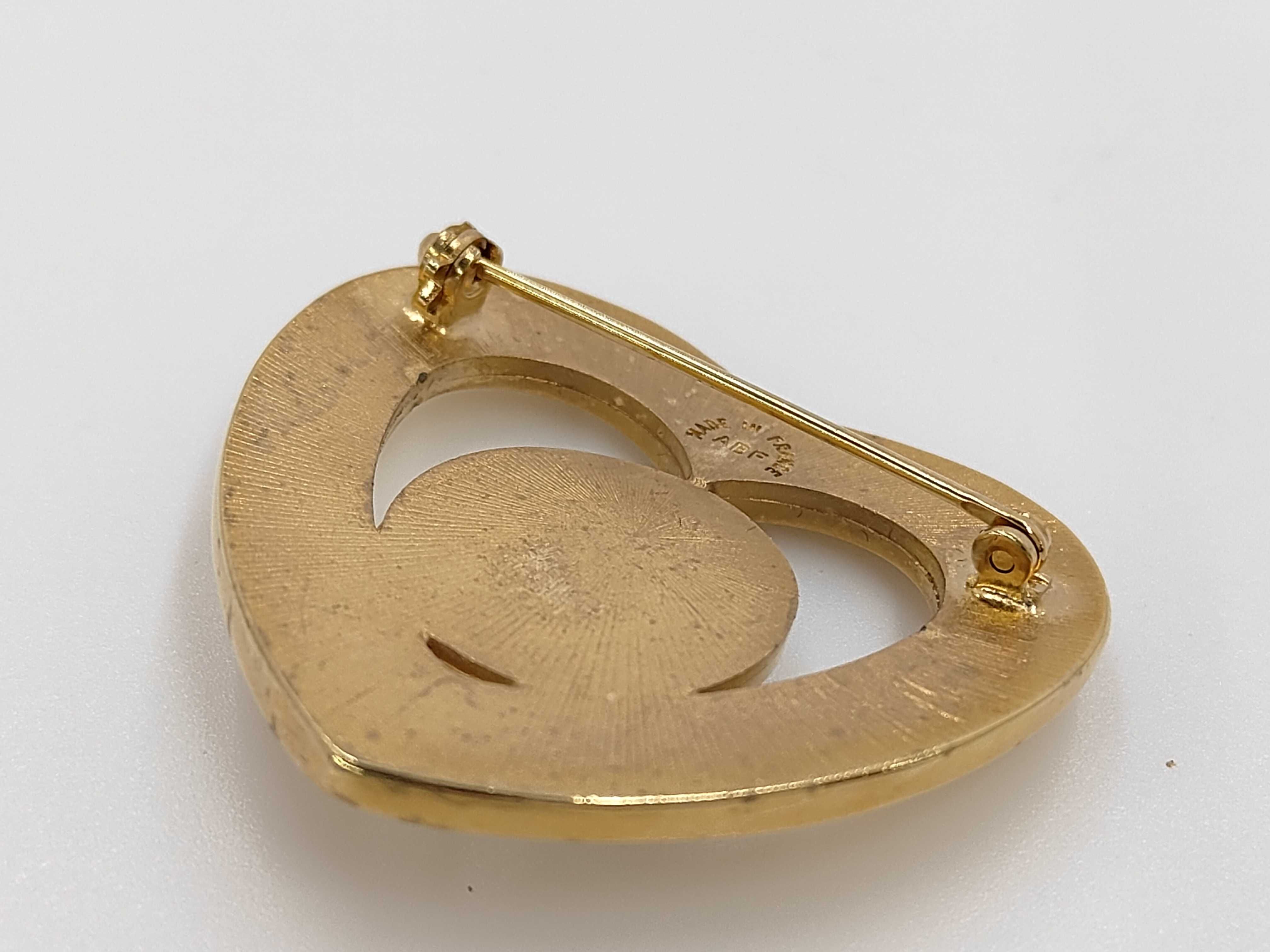 Faux Pearl Heart Brooch — view 3