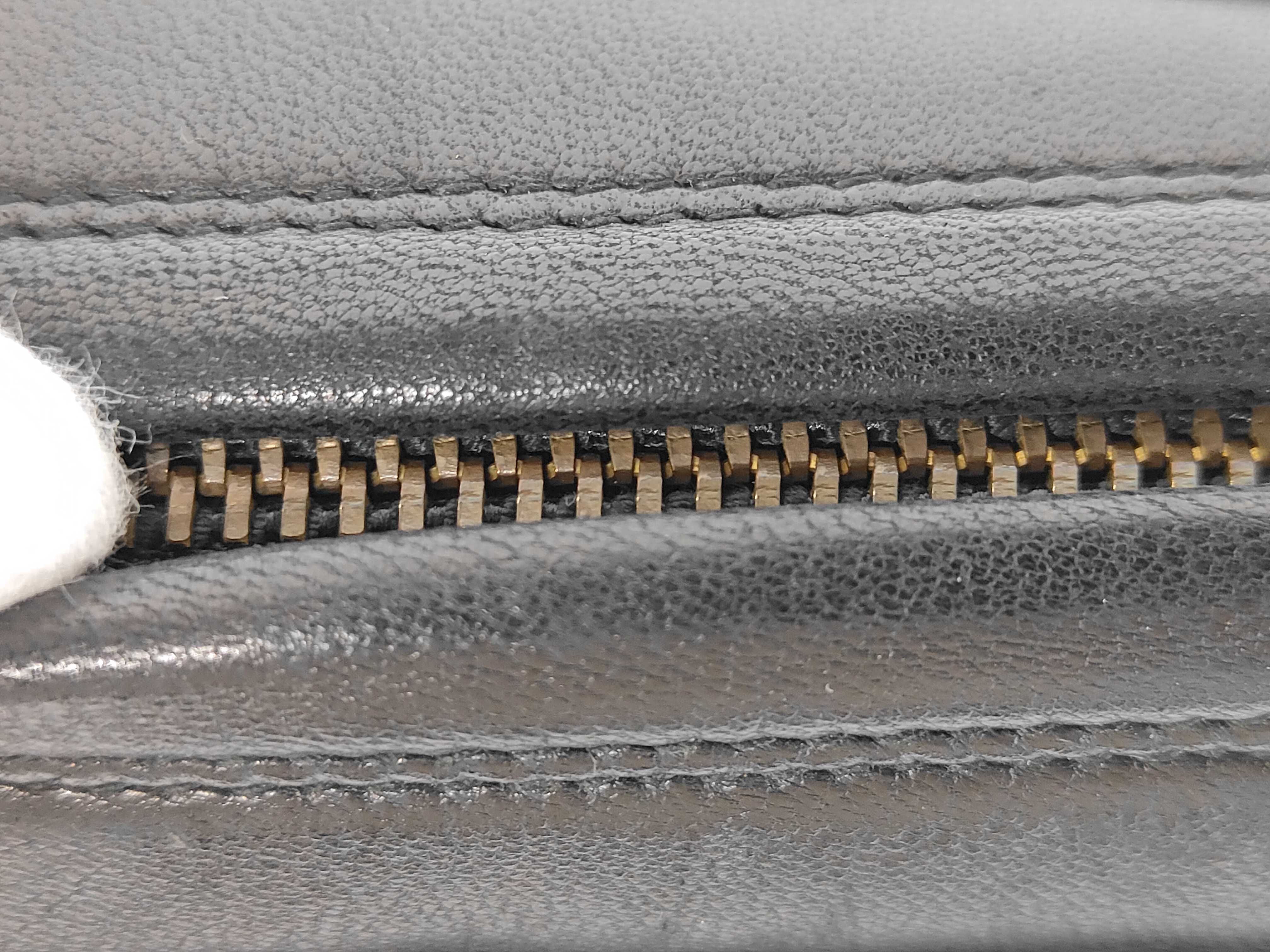 Lambskin Bias Stitch Chain Shoulder Bag with Fringe and Gold Hardware, Black, with Box and Dust Bag. — view 11