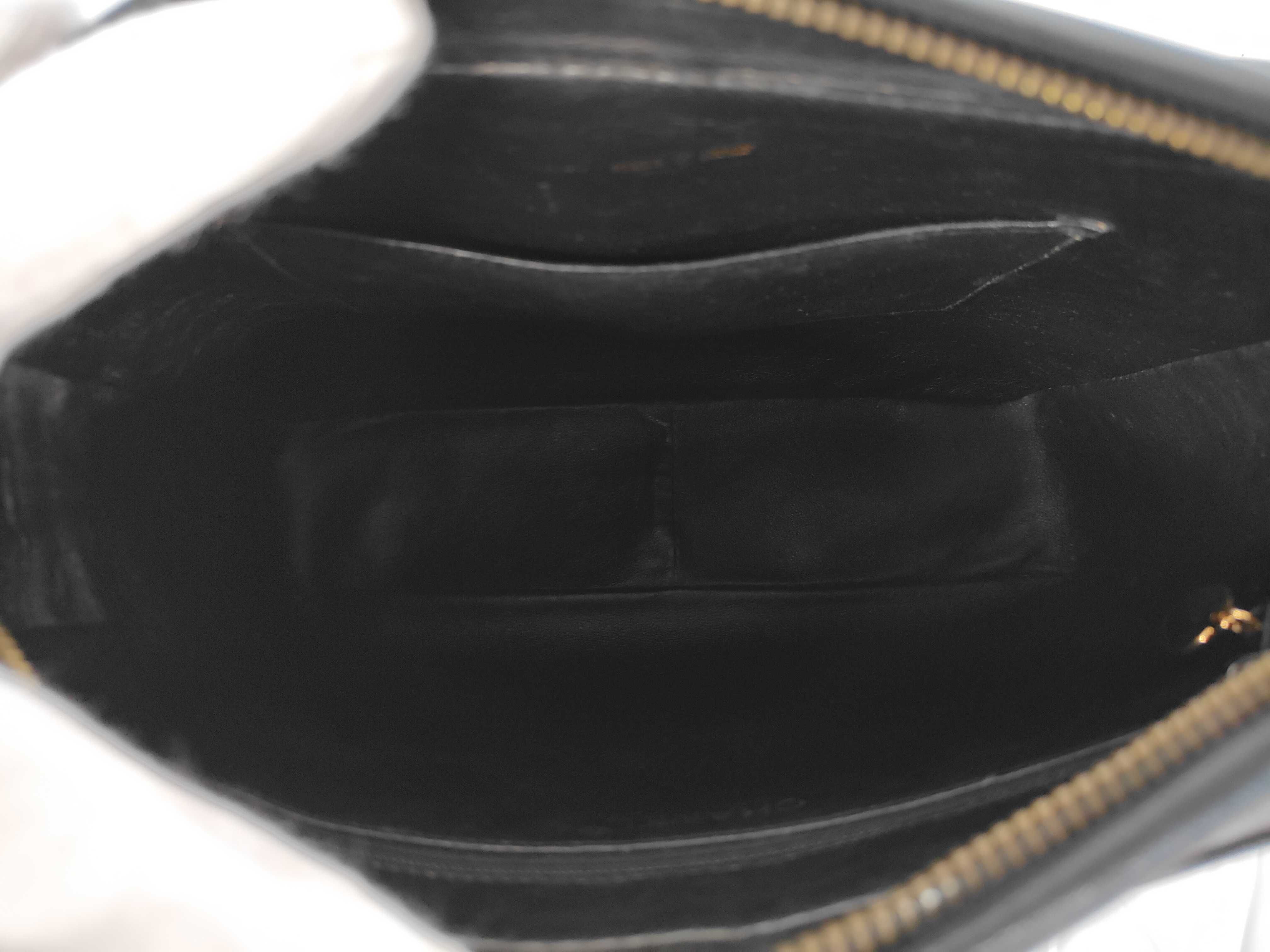 Lambskin Bias Stitch Chain Shoulder Bag with Fringe and Gold Hardware, Black, with Box and Dust Bag. — view 13