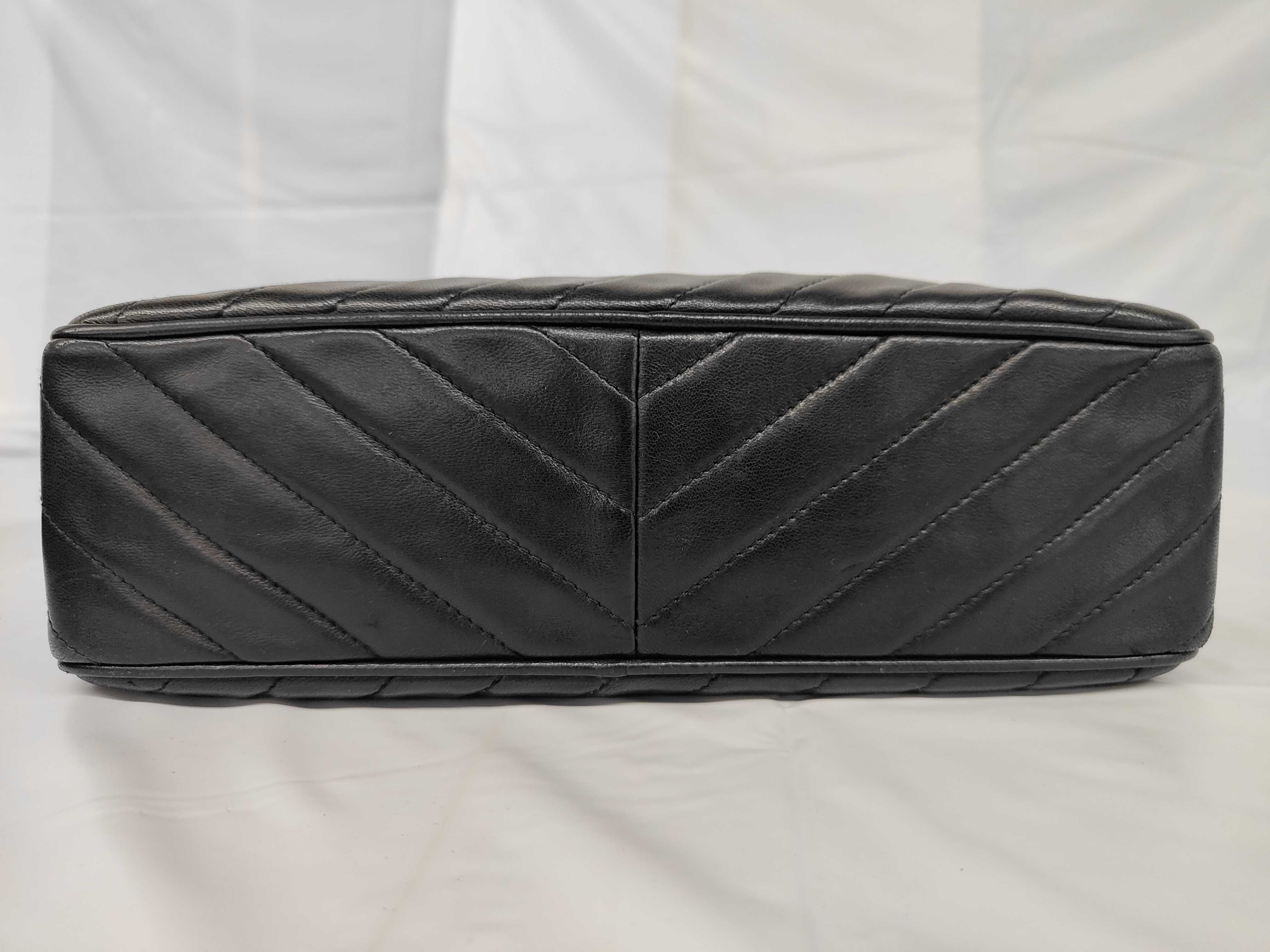 Lambskin Bias Stitch Chain Shoulder Bag with Fringe and Gold Hardware, Black, with Box and Dust Bag. — view 7