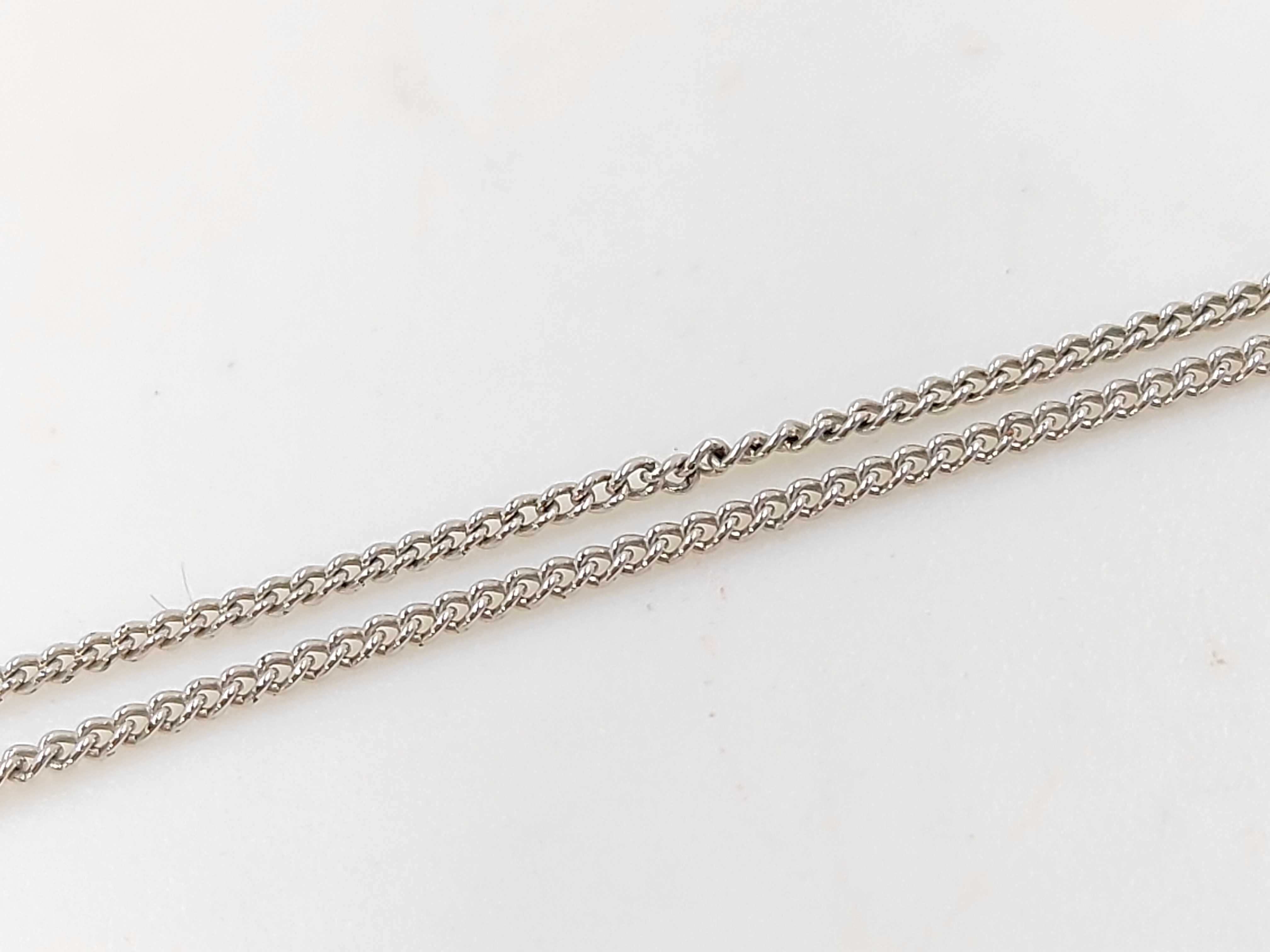 Logo Faux Pearl Silver Necklace — view 4