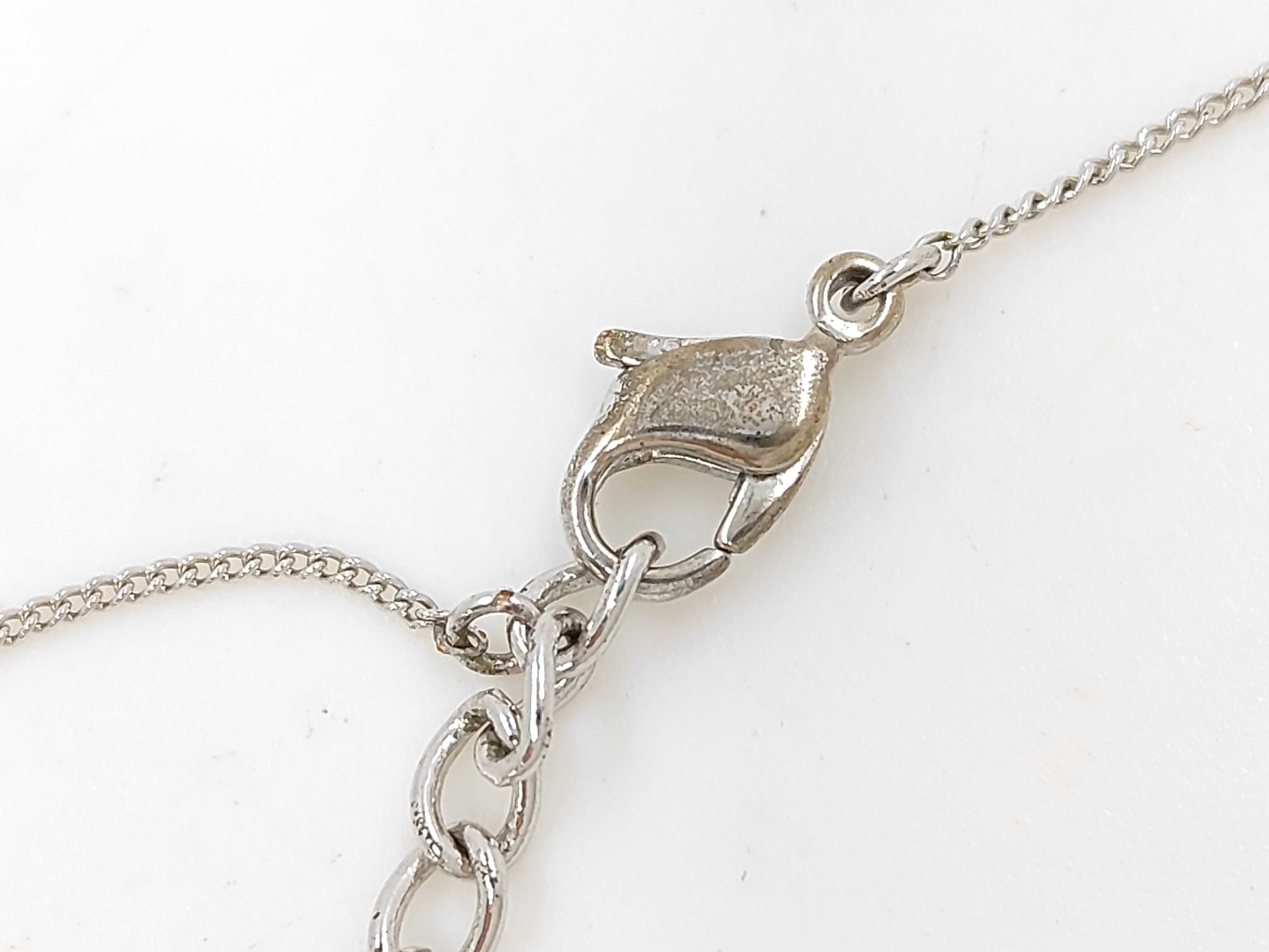 Logo Faux Pearl Silver Necklace — view 5