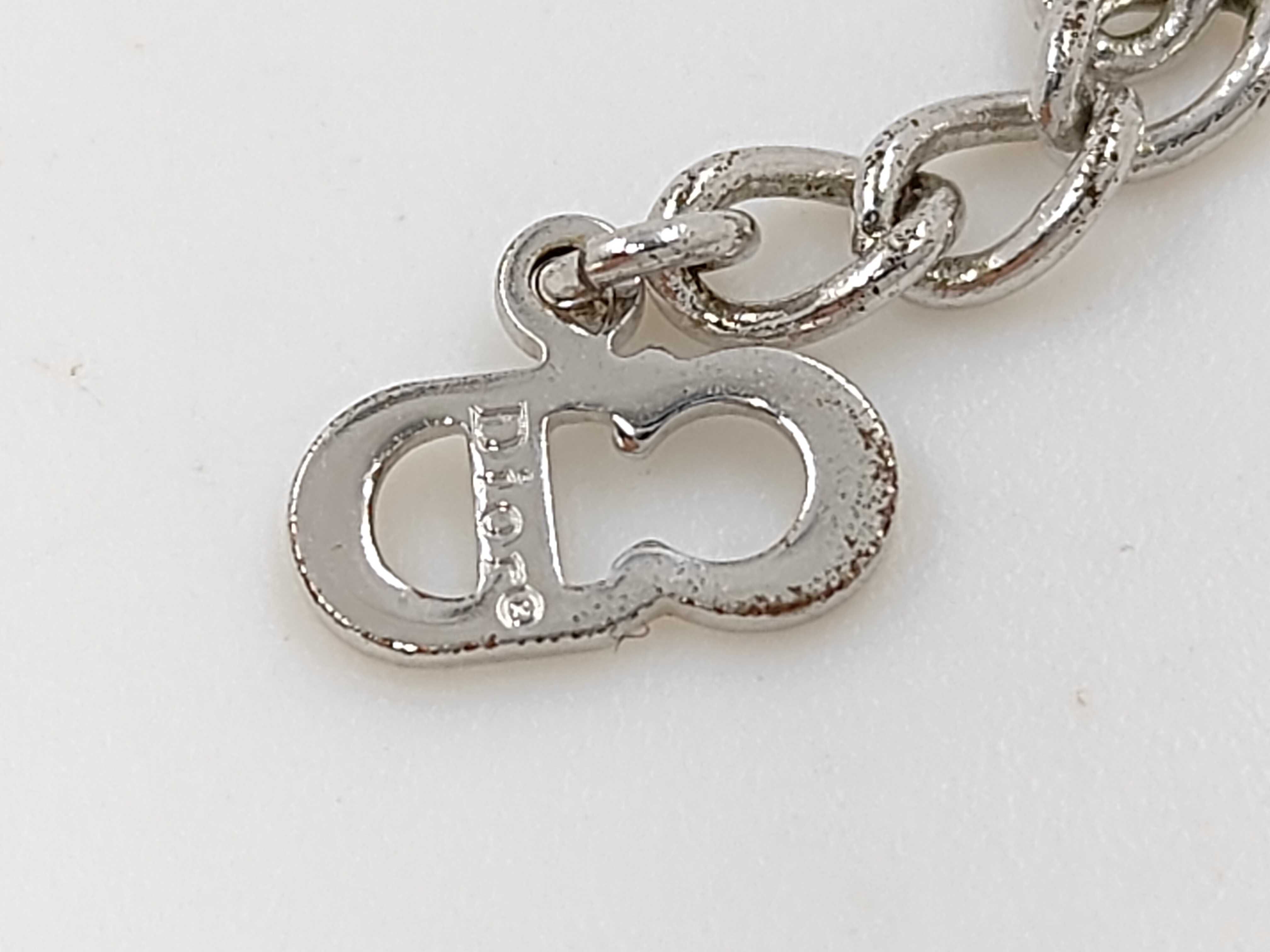 Logo Faux Pearl Silver Necklace — view 6