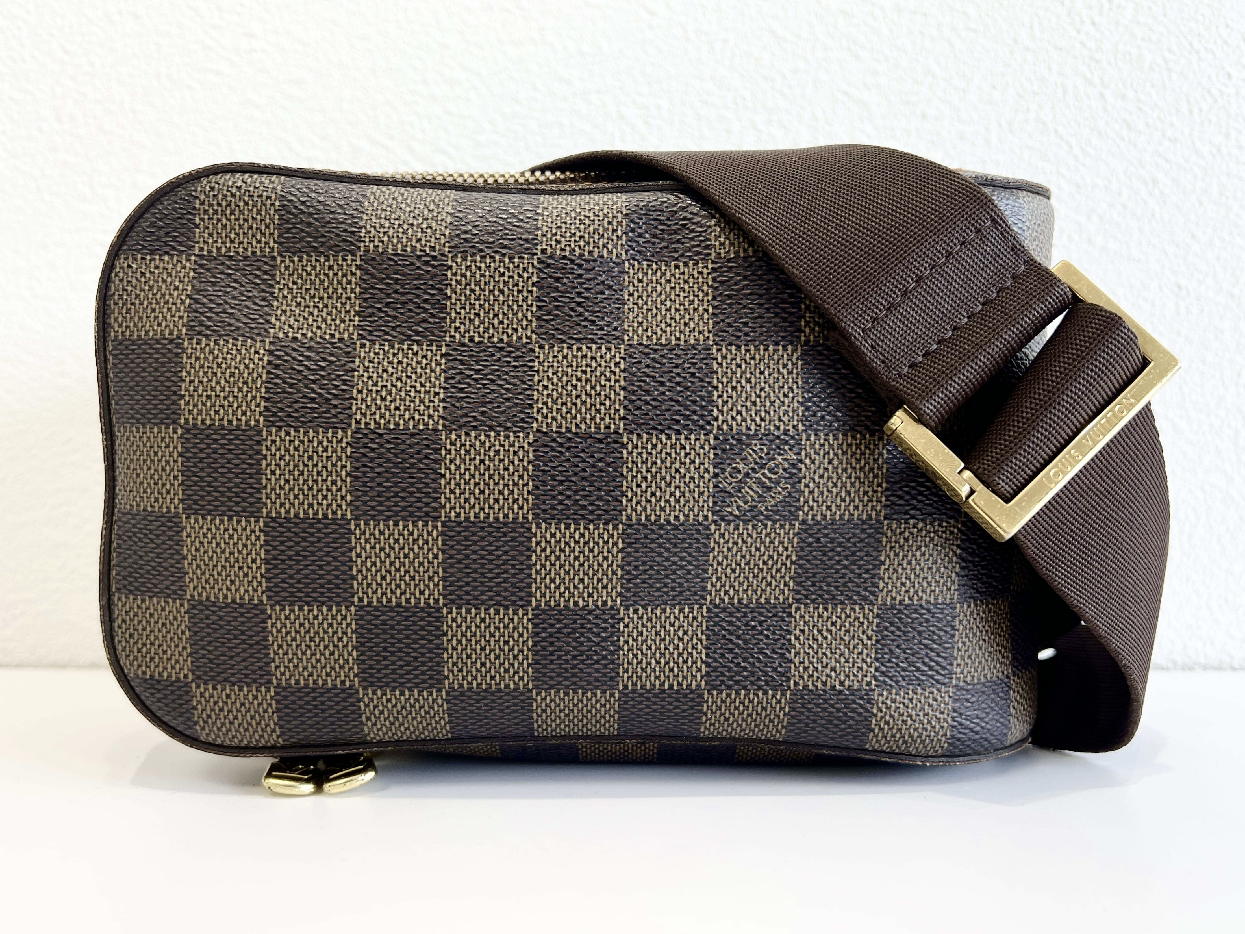 Geronimos N51994 Damier Ebene Leather Body Bag