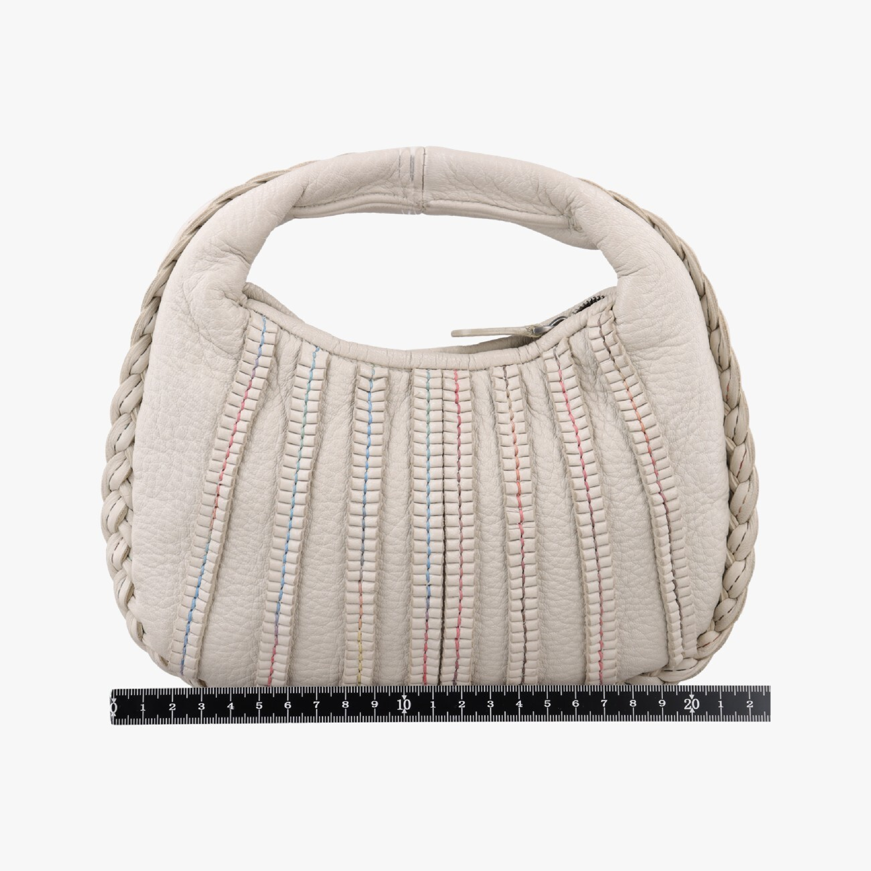 Mini Dune Veneta Hobo, Grey Leather, 189227 V174N 9578 EPEV 2007 3882 B Handbag — view 2