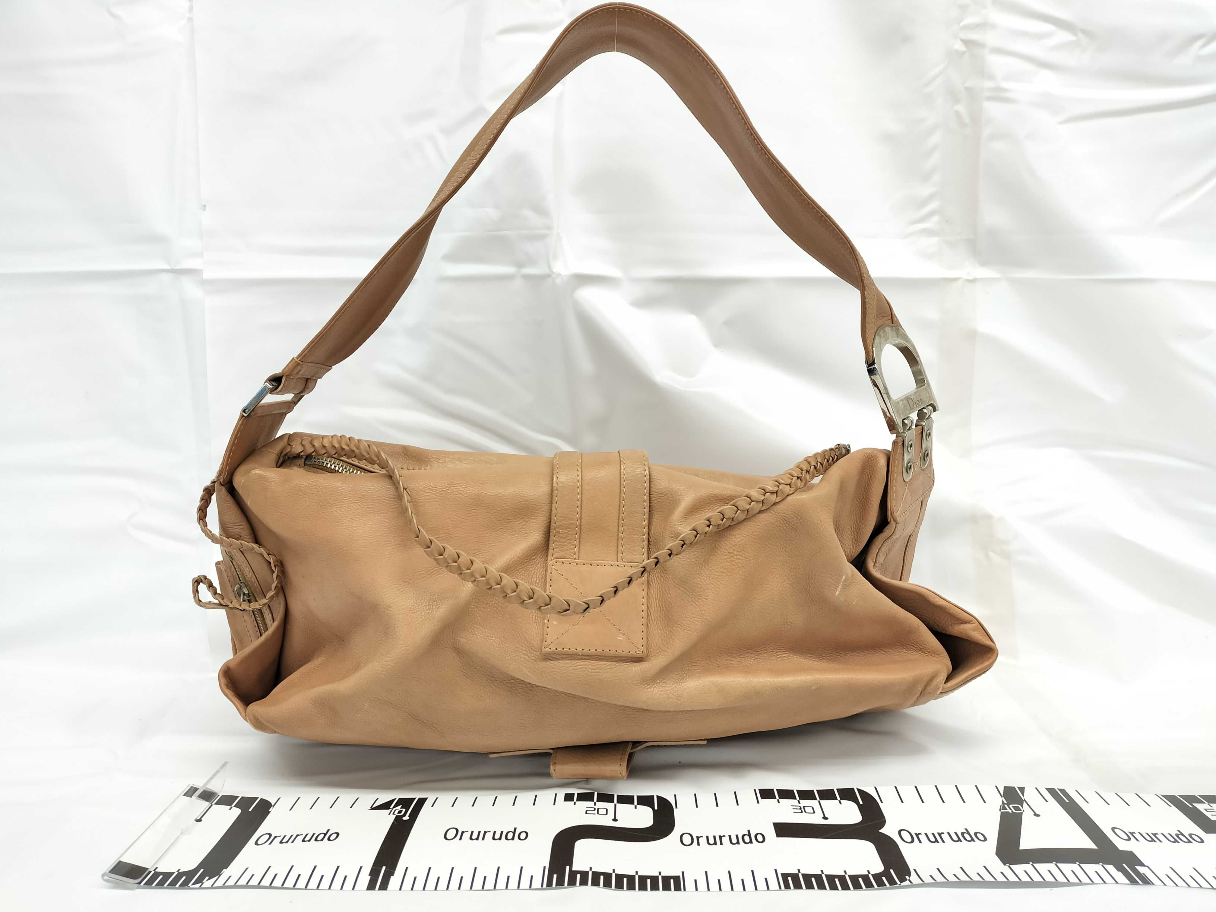 ChristianDior Shoulder Bag, Beige Leather — view 2