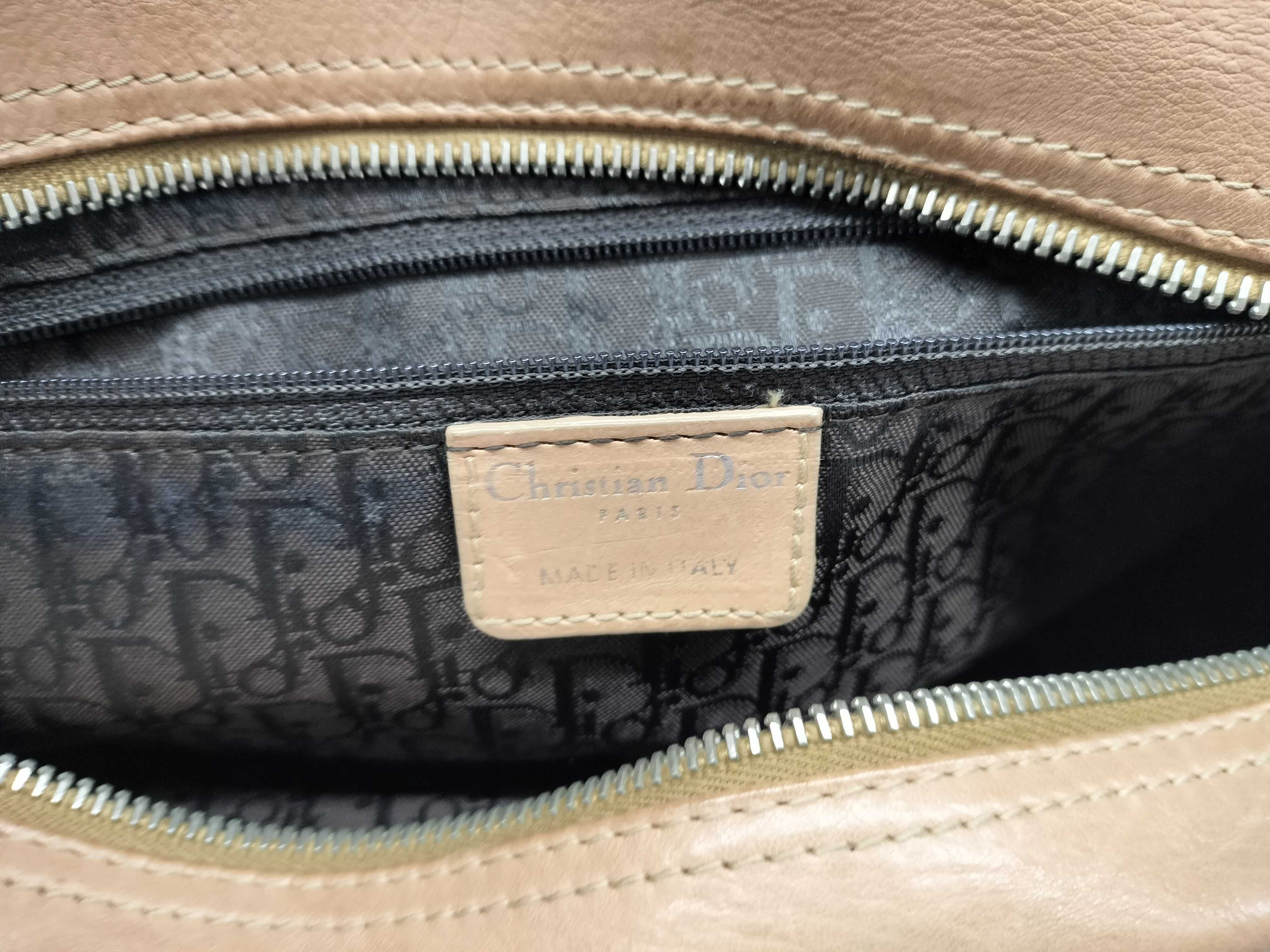 ChristianDior Shoulder Bag, Beige Leather — view 12