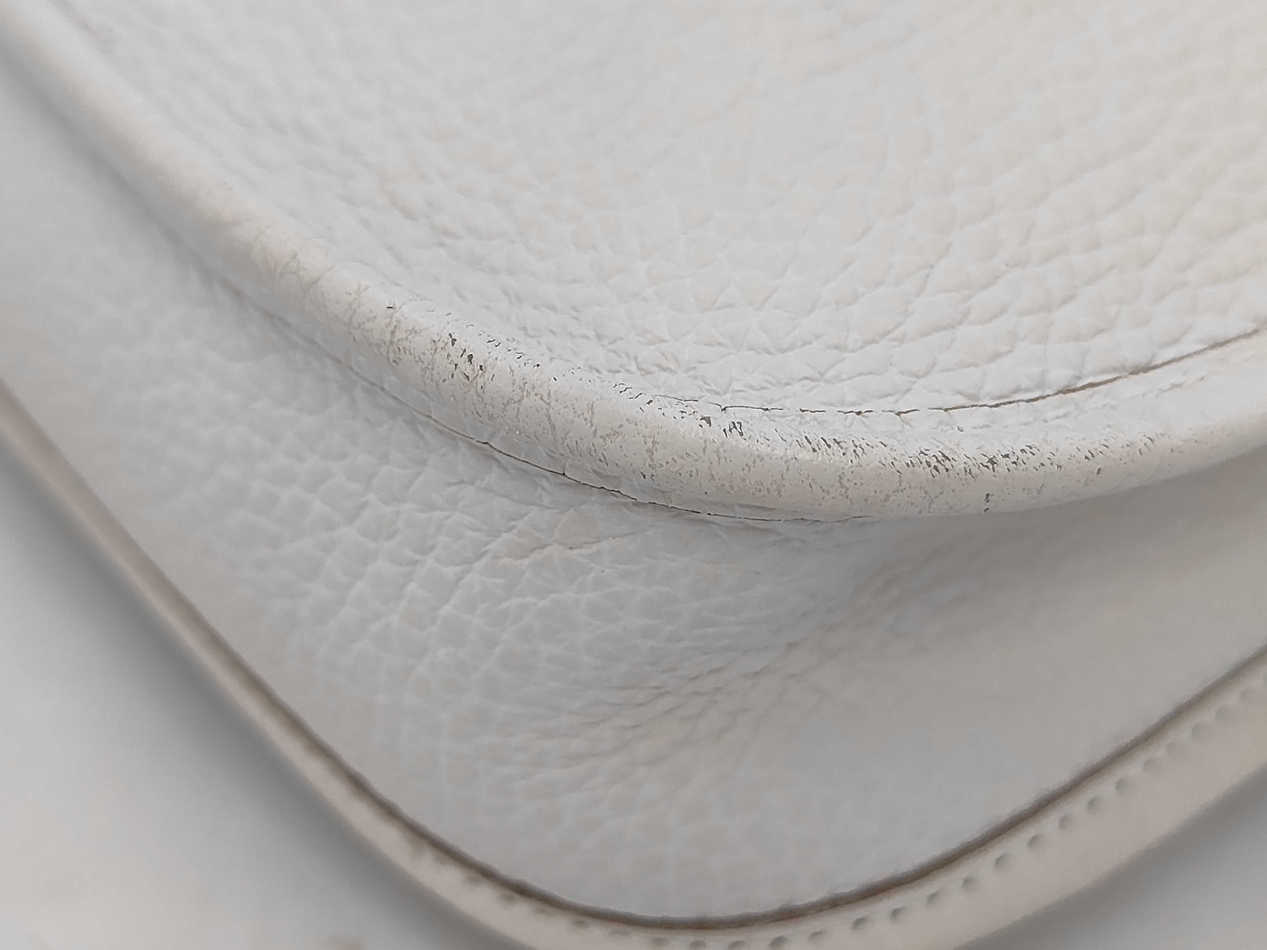 Evelyne TPM White Shoulder Bag with Gold Hardware — view 7