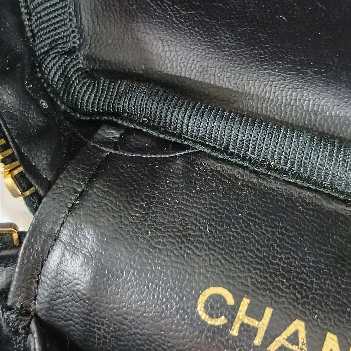 Coco Mark Caviar Skin Vanity Bag, Black with Gold Hardware, 3334269, Series 3 — view 13