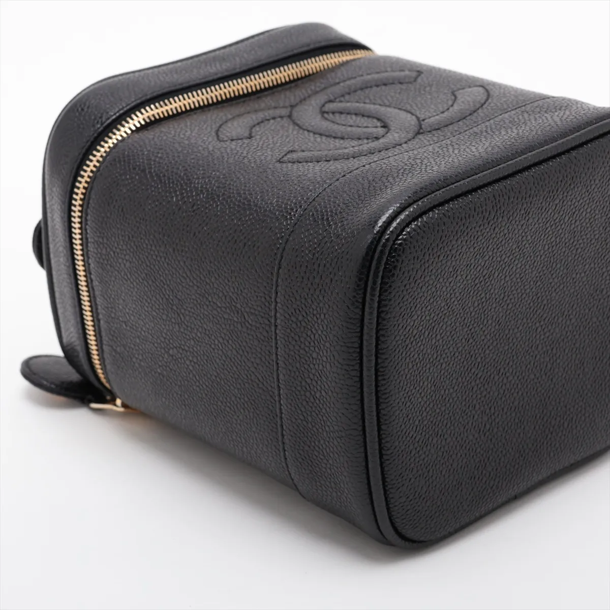 Coco Mark Caviar Skin Vanity Bag, Black with Gold Hardware, 3334269, Series 3 — view 4