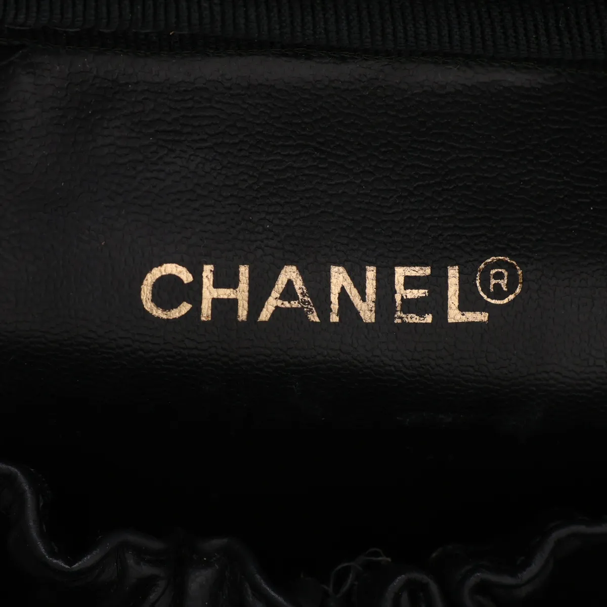 Coco Mark Caviar Skin Vanity Bag, Black with Gold Hardware, 3334269, Series 3 — view 8