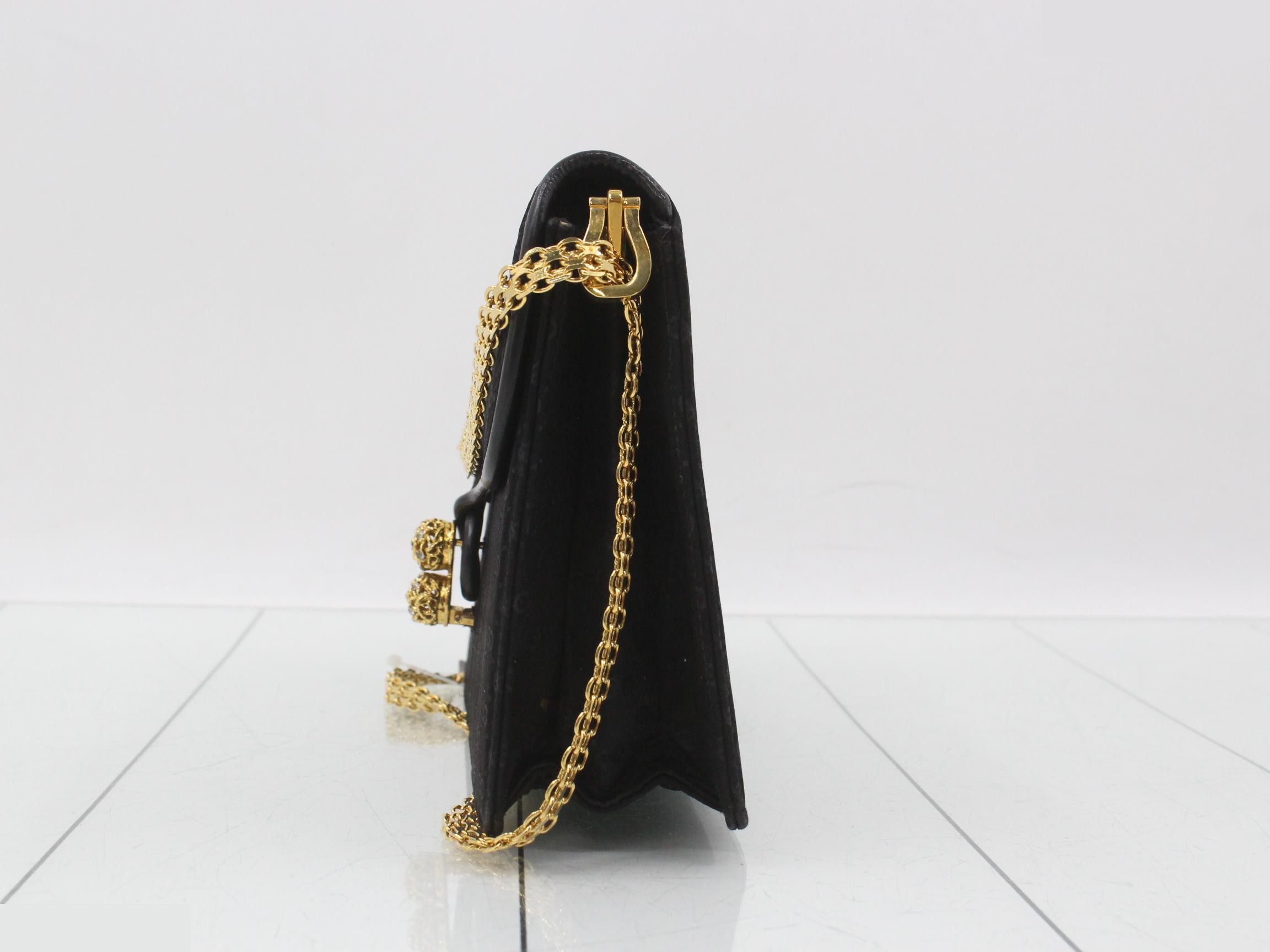 Micro GG Satin Chain Shoulder Bag — view 3