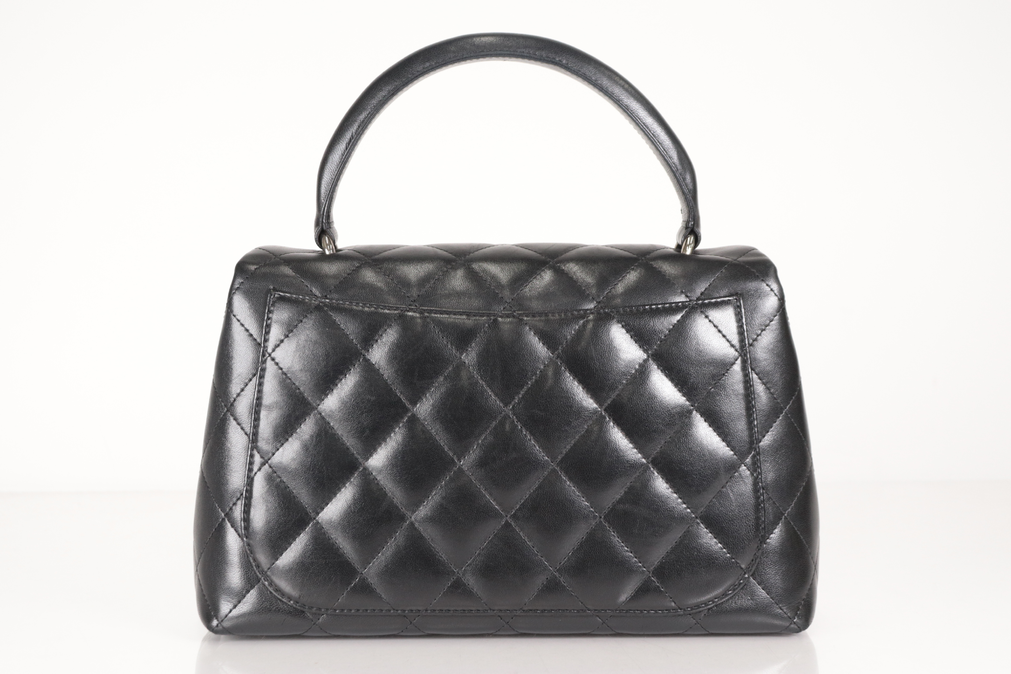 Turnlock Lambskin Handbag with Silver Hardware, Serial Number 12 — view 3