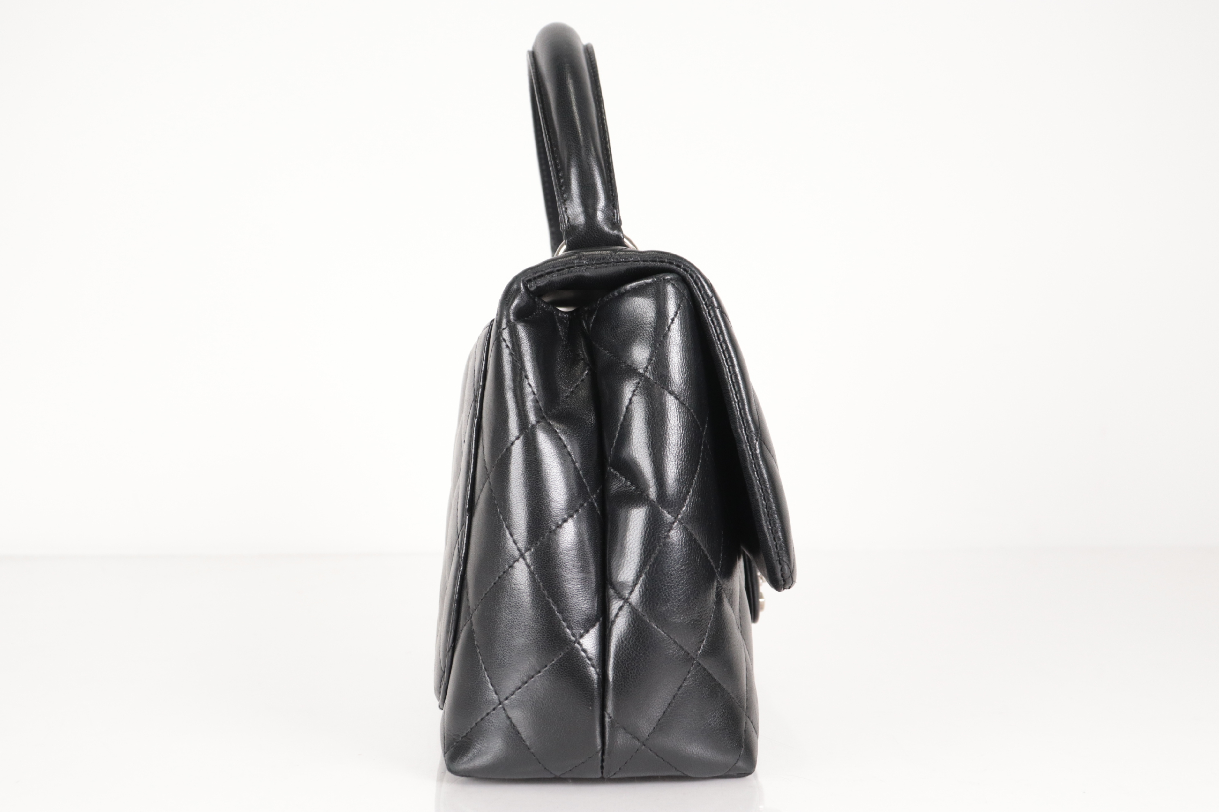 Turnlock Lambskin Handbag with Silver Hardware, Serial Number 12 — view 5