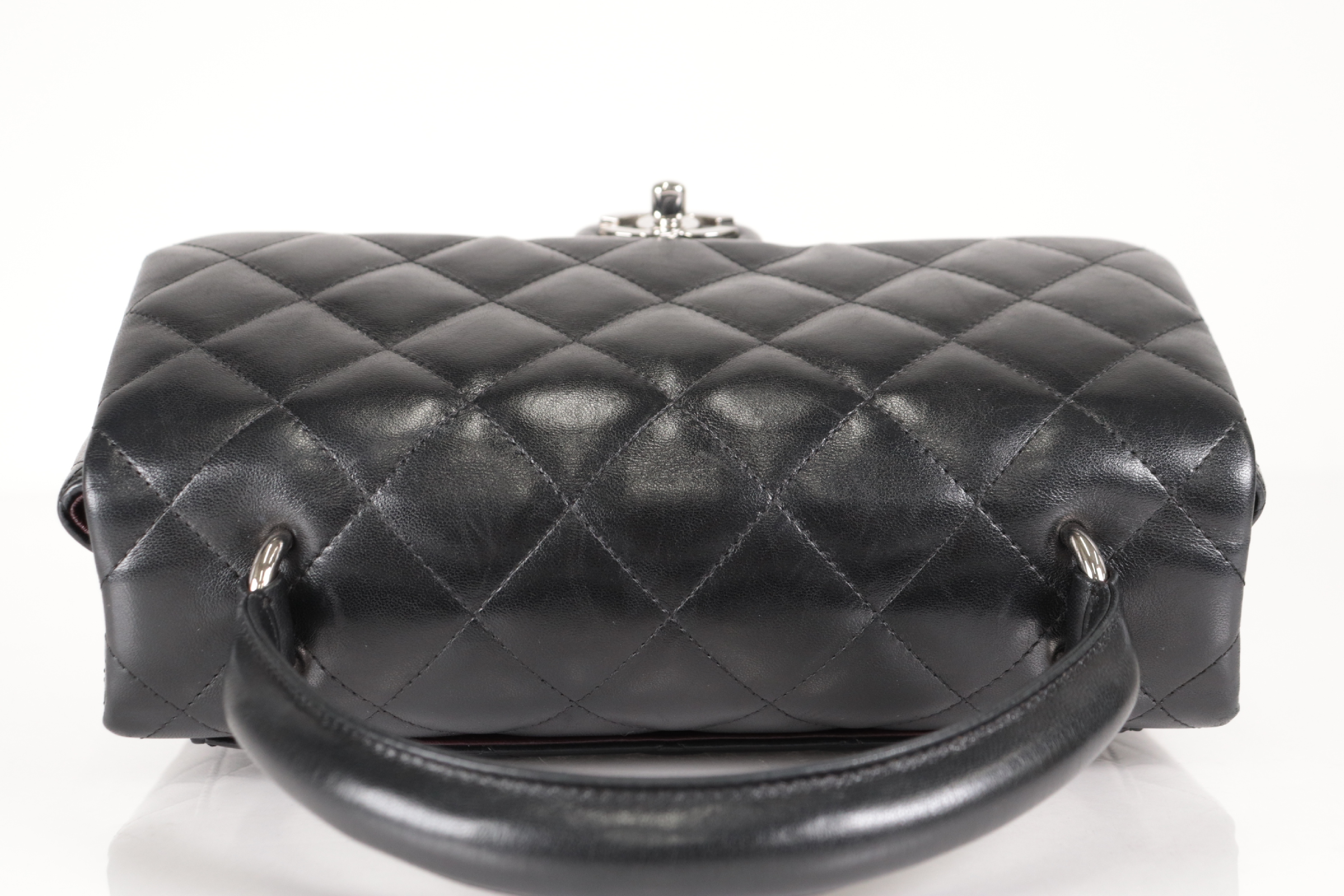 Turnlock Lambskin Handbag with Silver Hardware, Serial Number 12 — view 6